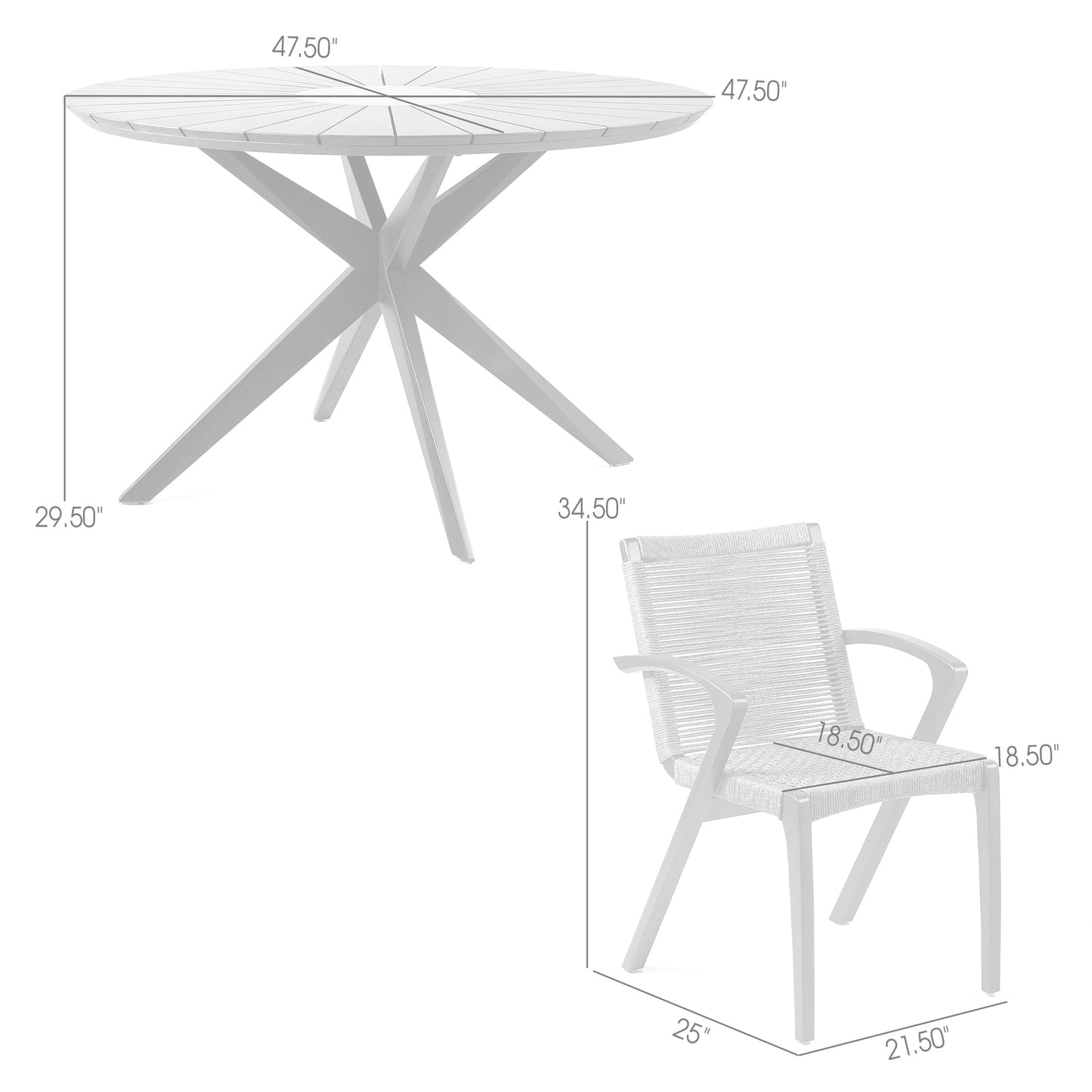 Sachi and Nabila Outdoor 5 Piece Dark Eucalyptus and Concrete Dining Set