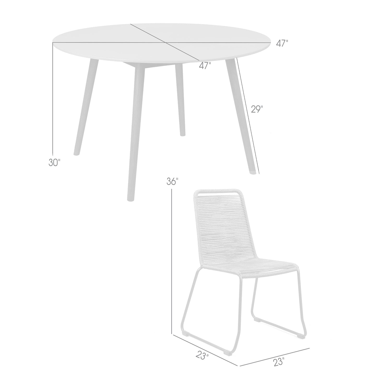 Sydney and Shasta 5 Piece Patio Outdoor Dining Set in Wasabi Rope with Black Eucalyptus Wood