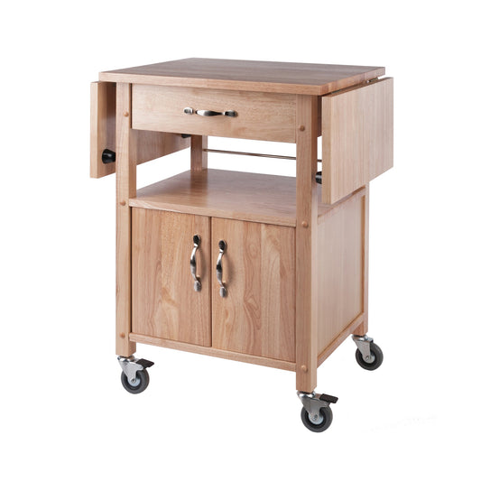 Rachael Kitchen Cart, Drop Leaf, Natural