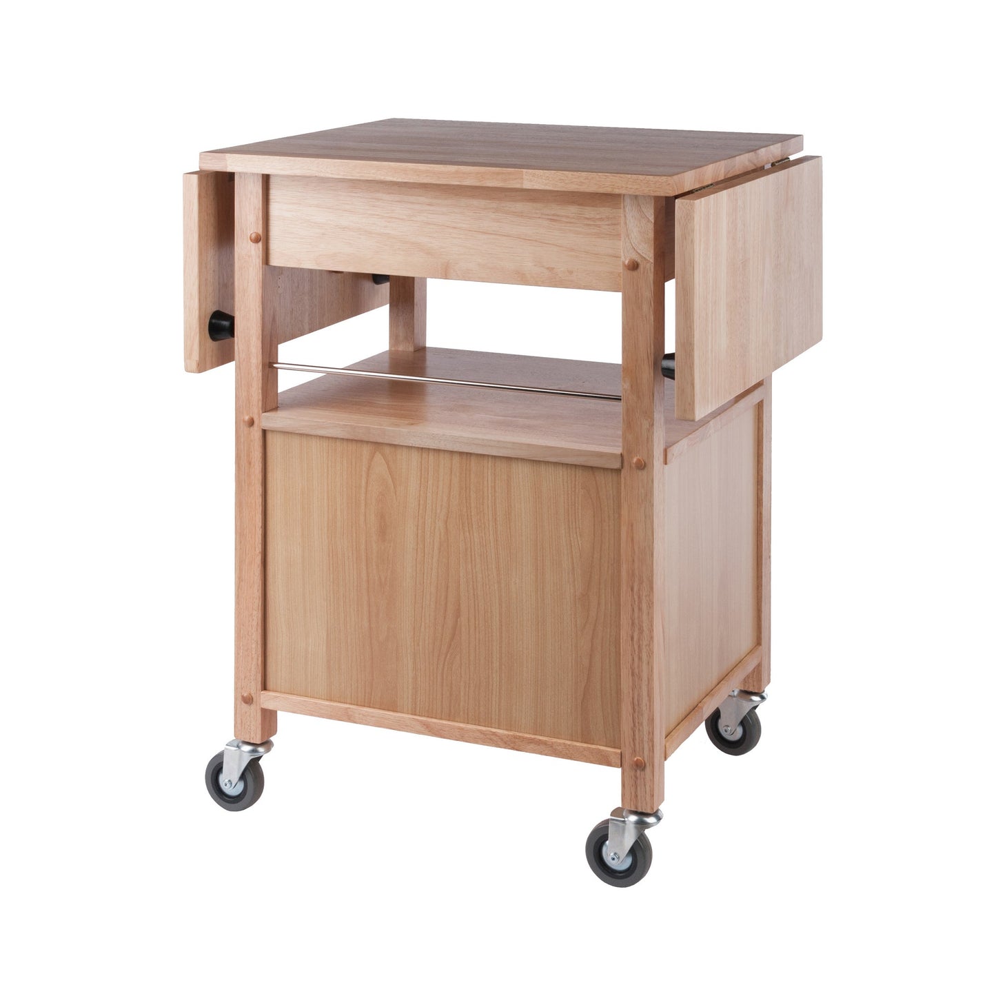 Rachael Kitchen Cart, Drop Leaf, Natural