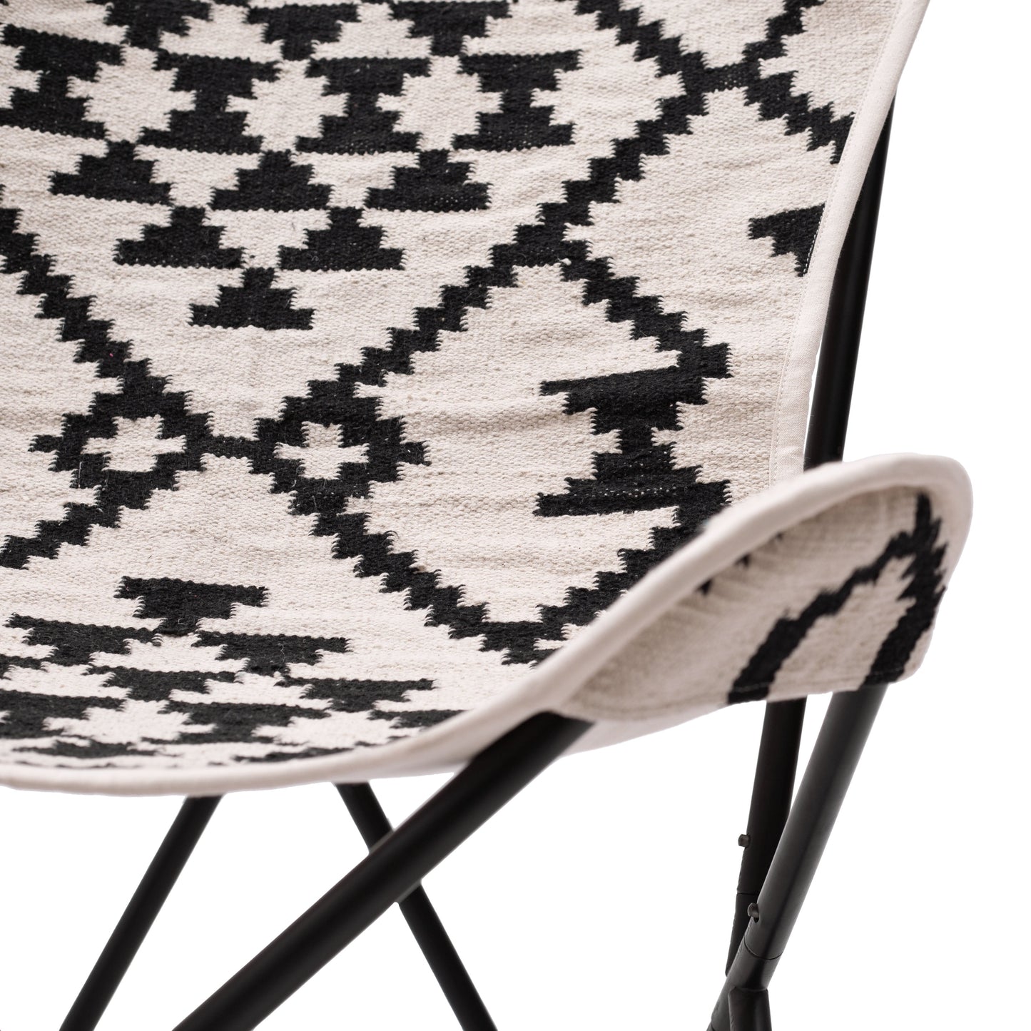 Rabat Accent Chair Beige & Black