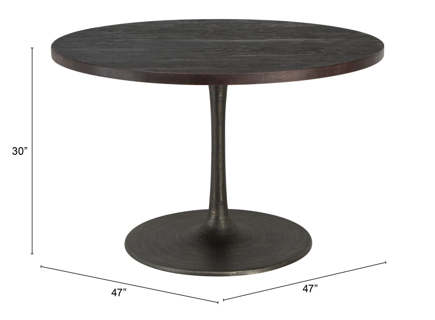 Seattle Dining Table Dark Brown