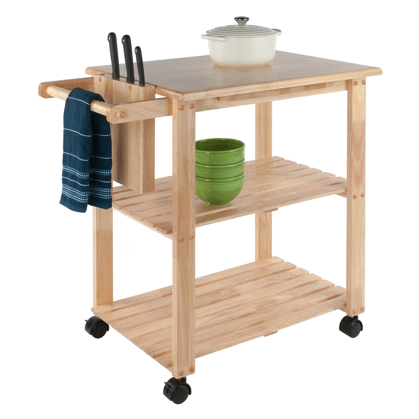 Mario Utility Kitchen Cart, Natural