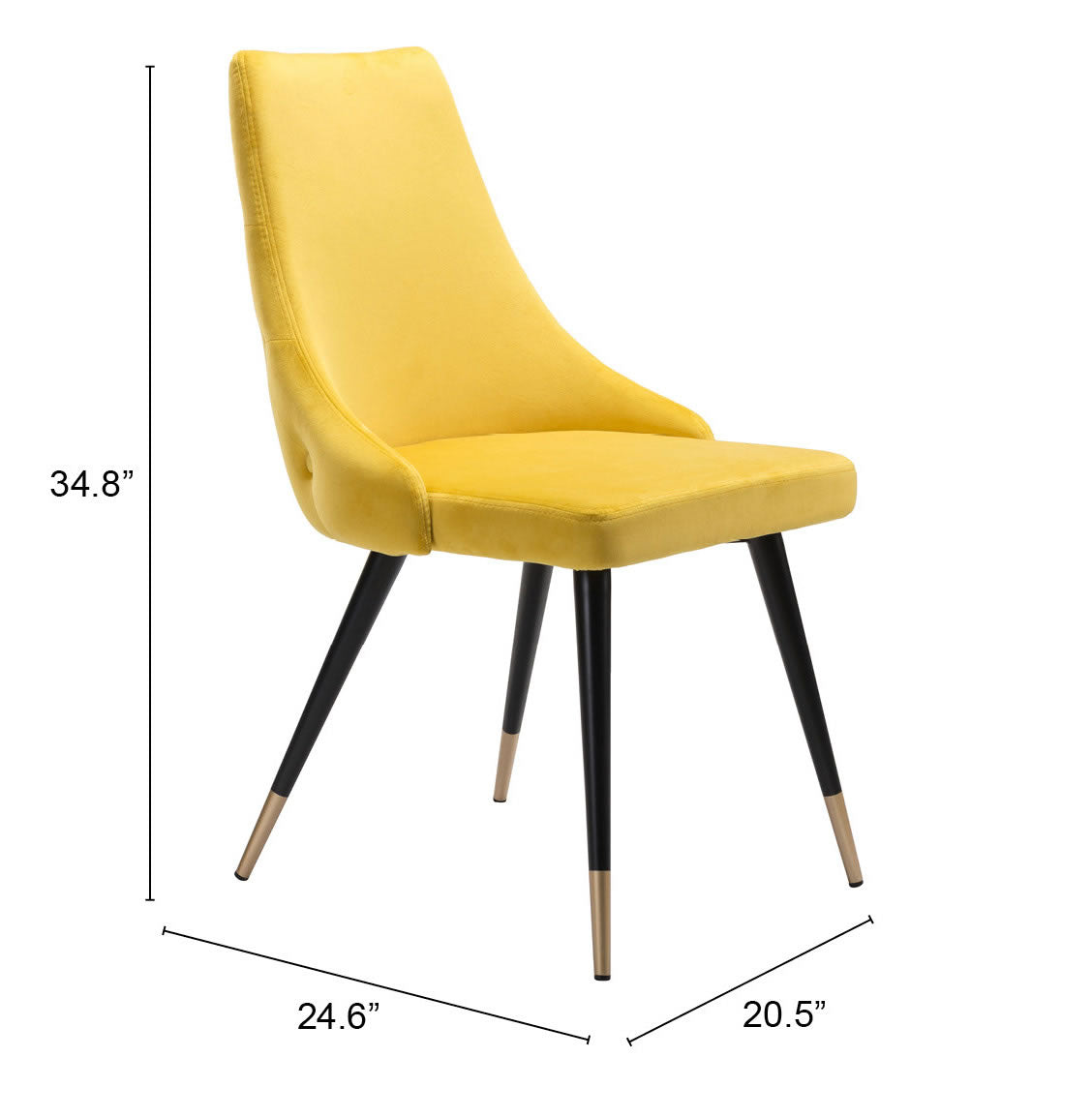 Piccolo Dining Chair (Set of 2) Yellow