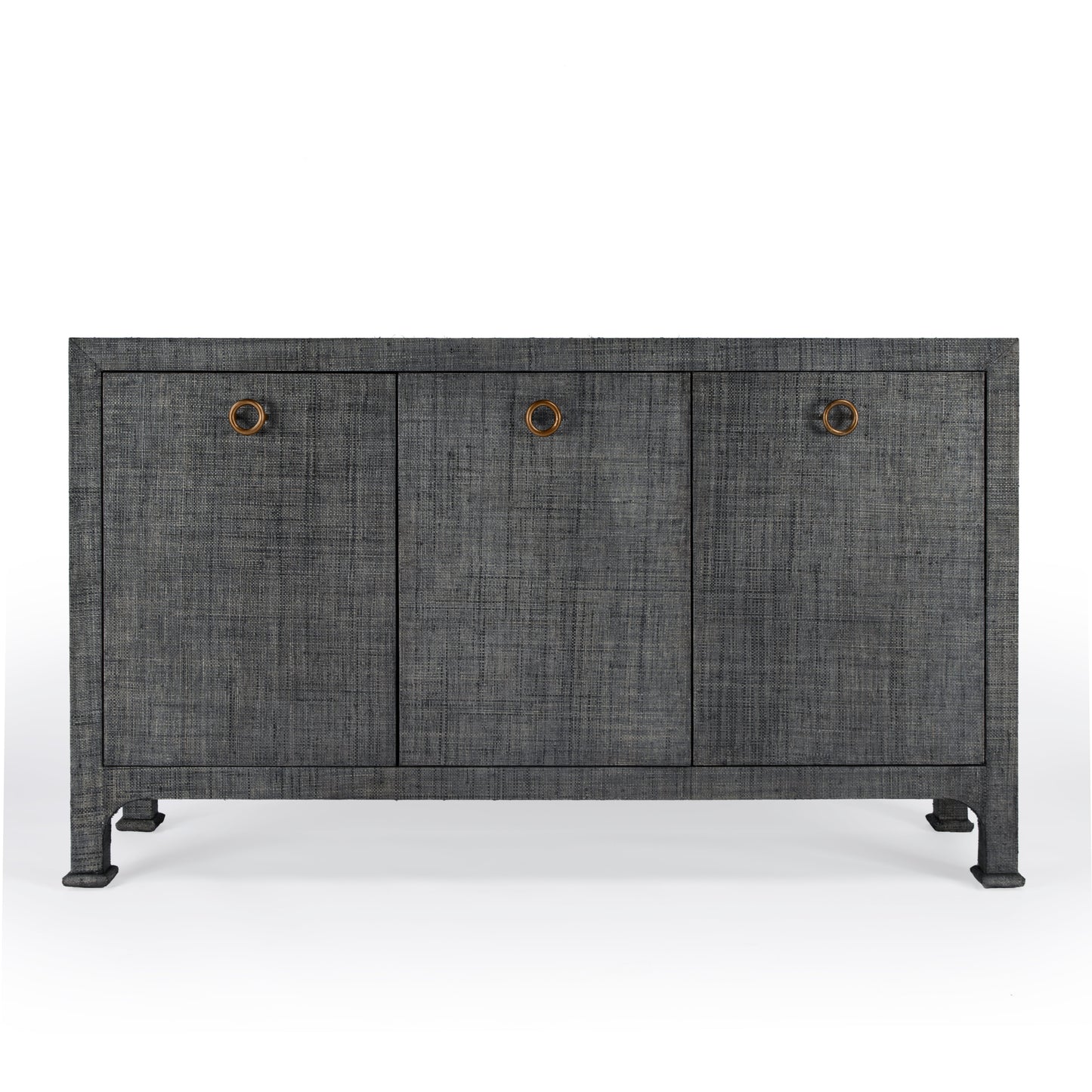 Chatham 3-Drawer Raffia 60" Sideboard in Charcoal  9170420