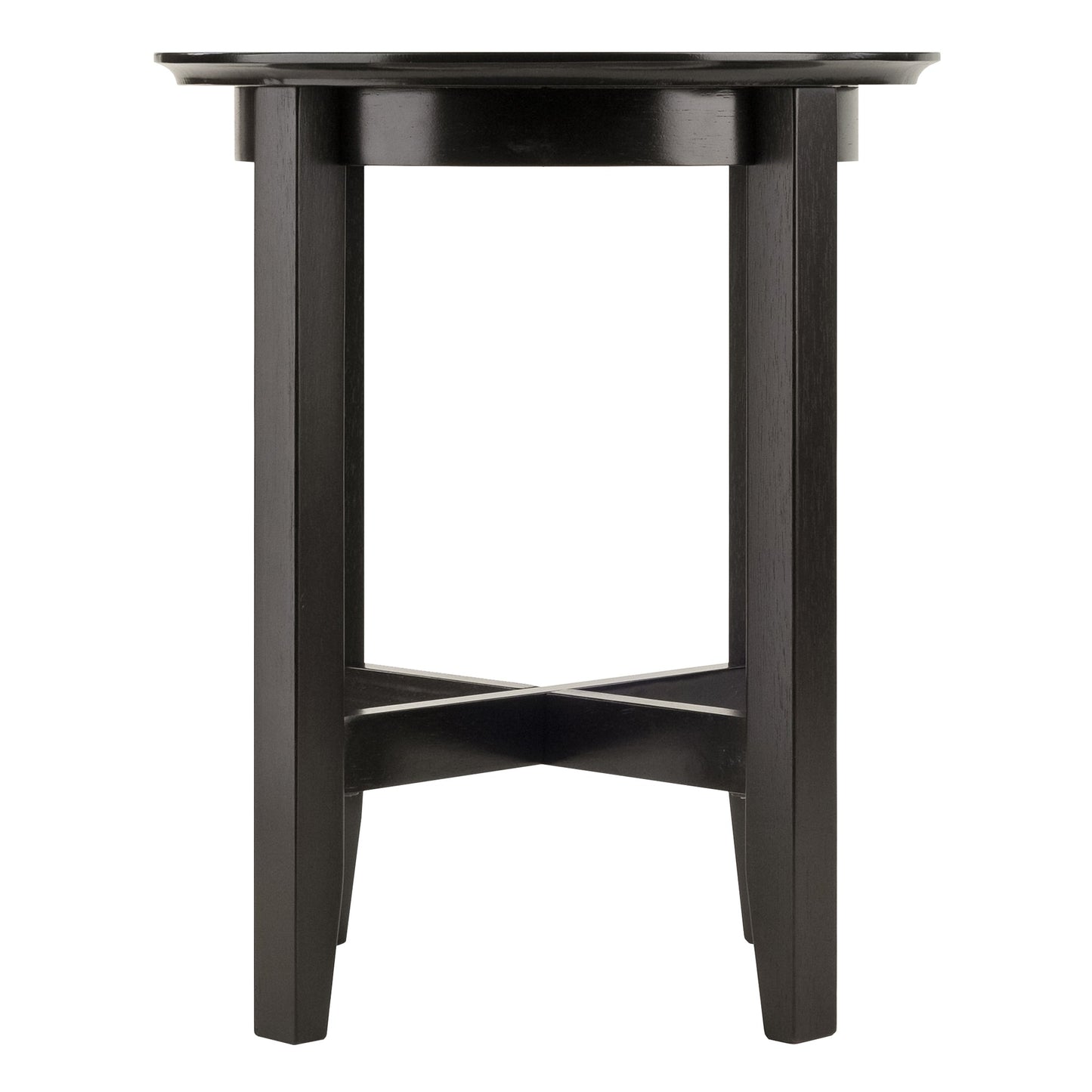 Toby Round Accent End Table, Espresso A