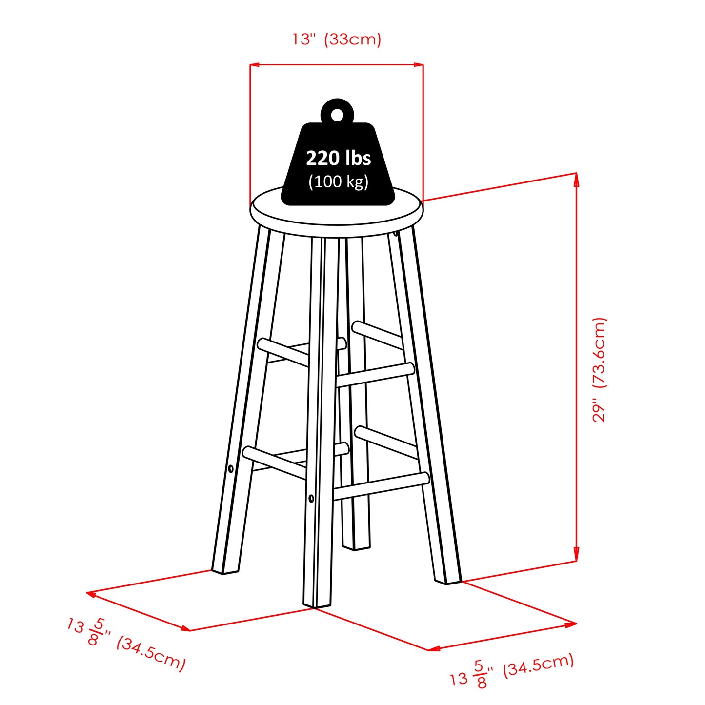 Element 2-Pc Bar Stool Set, Espresso