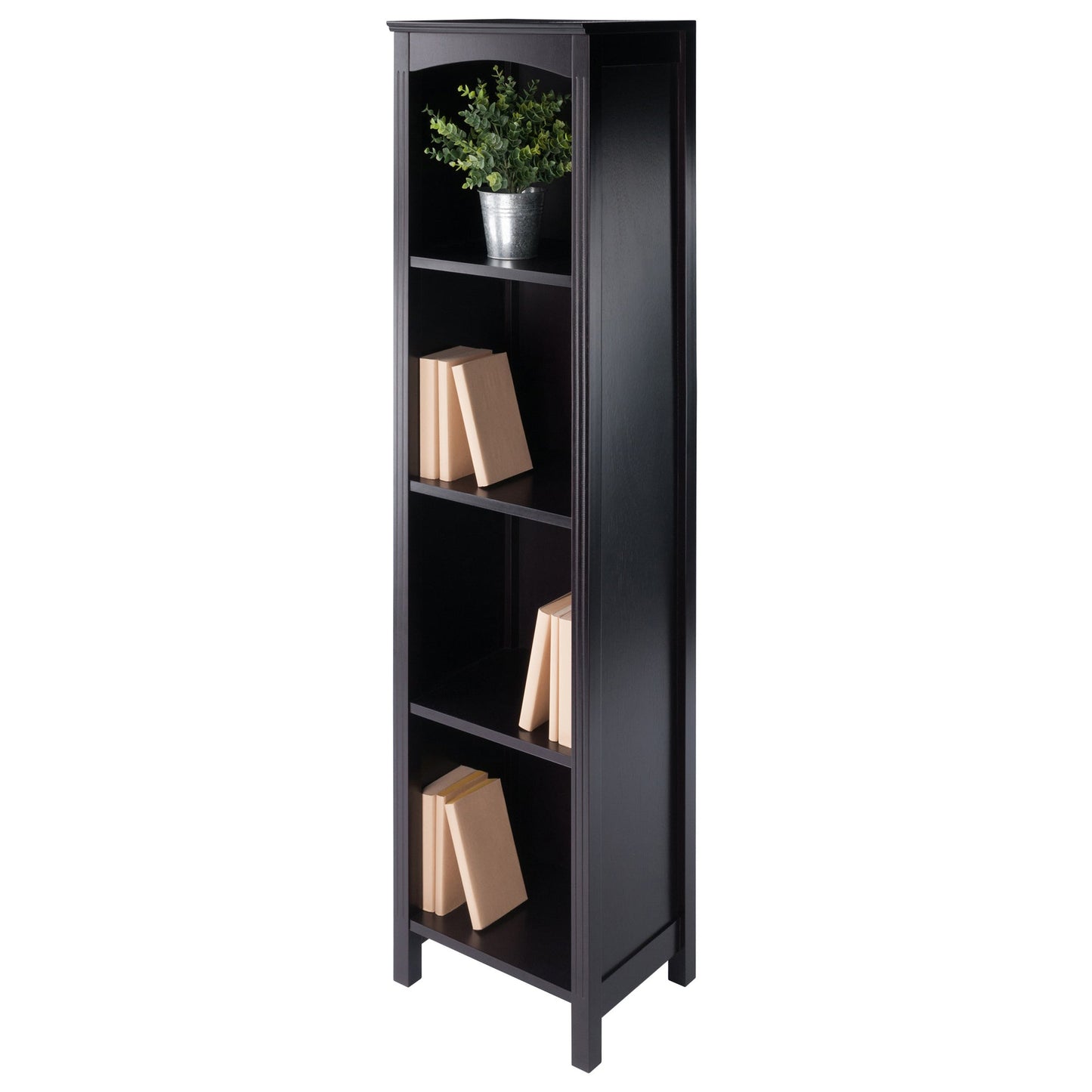 Terrace 5-Section Narrow Bookcase, Espresso