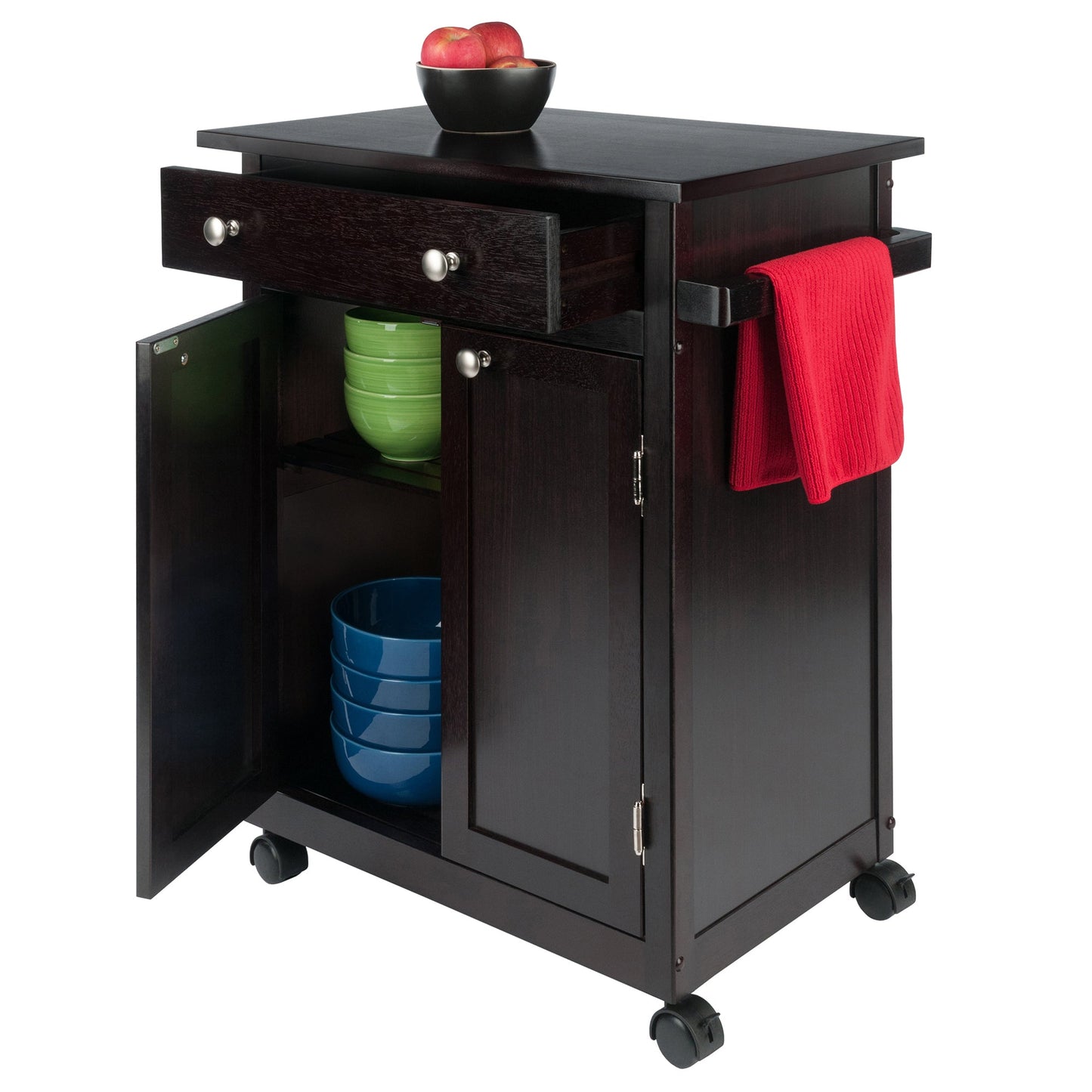 Savannah Utility Kitchen Cart, Espresso