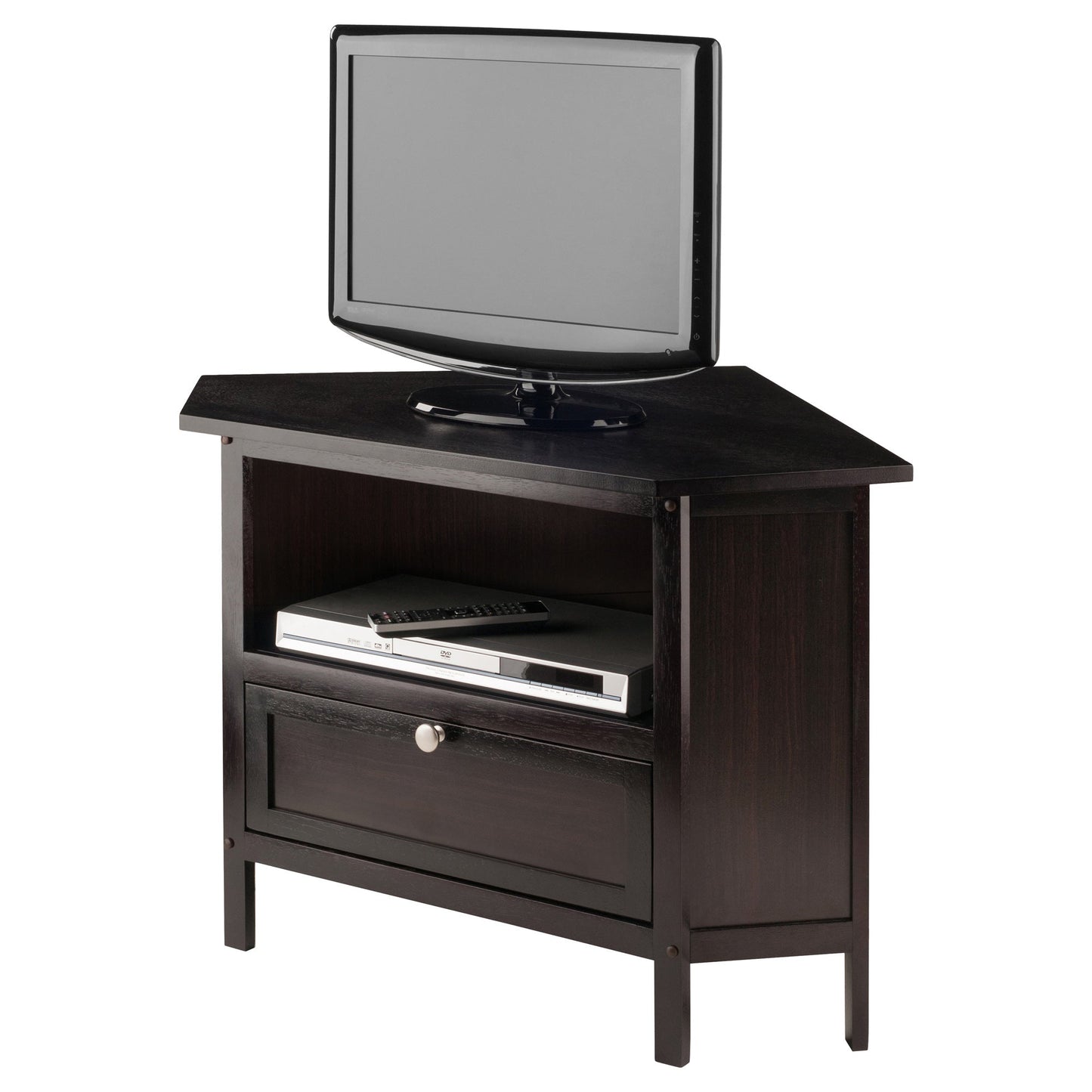 Zena Corner TV and Media Stand, Espresso