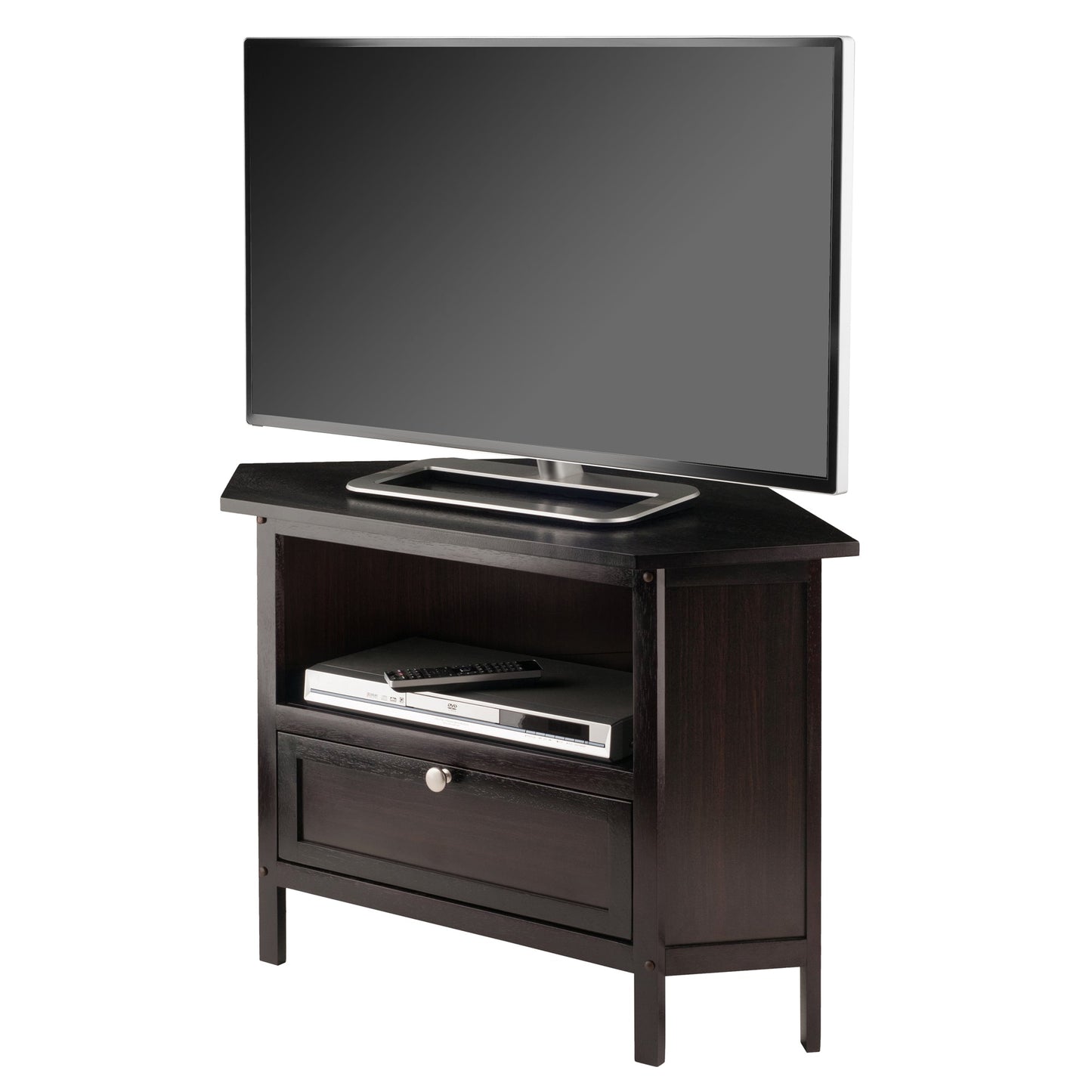 Zena Corner TV and Media Stand, Espresso