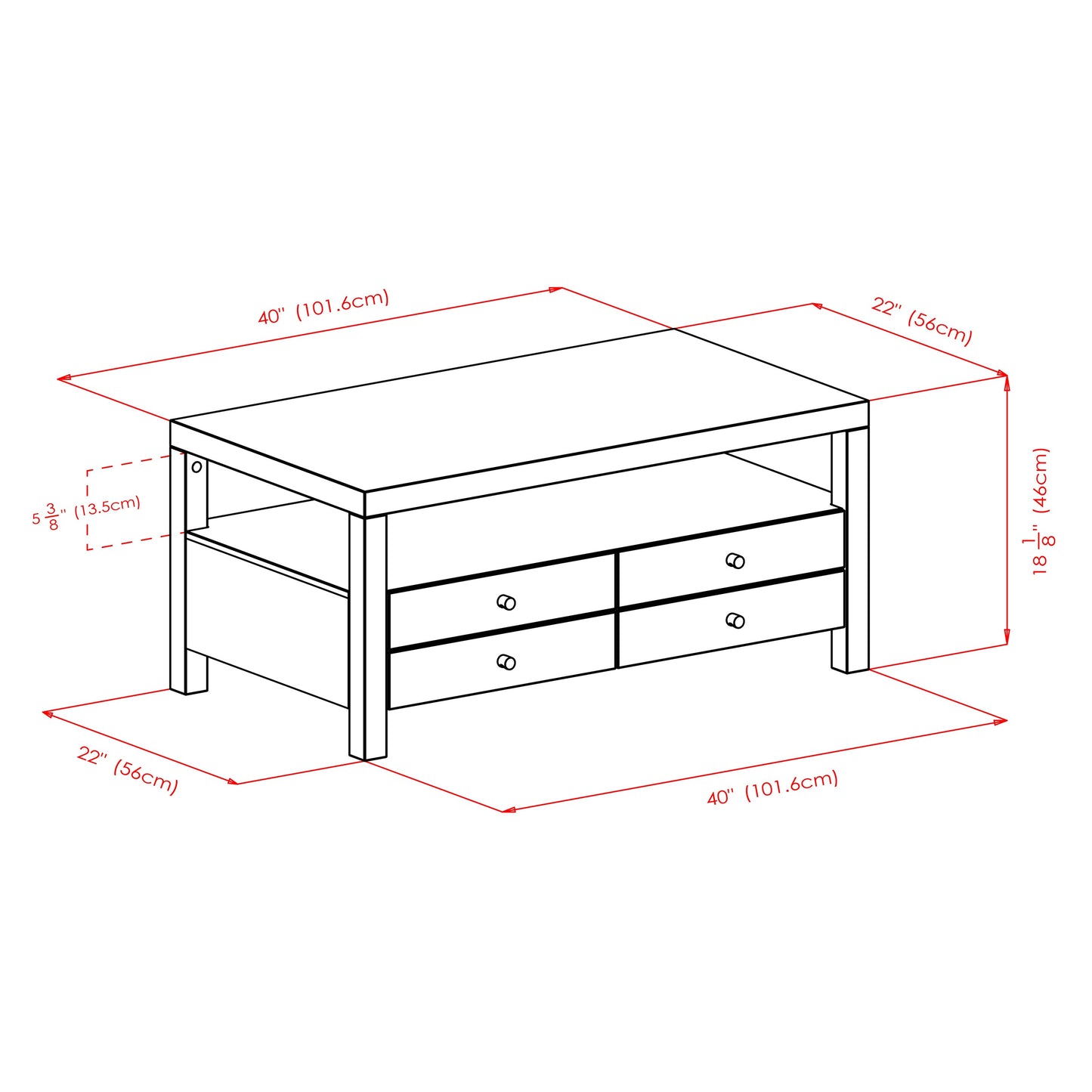 Copenhagen Coffee Table, Espresso