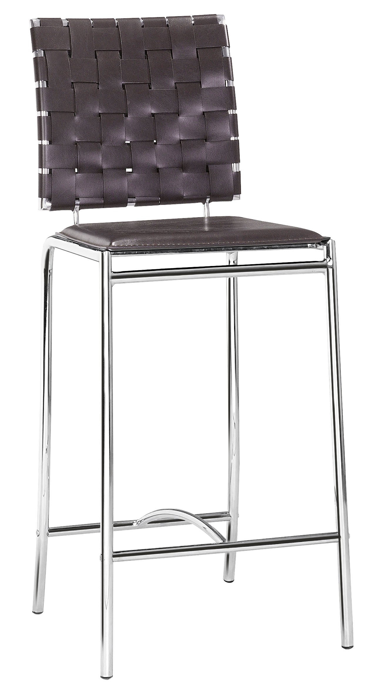 Criss Cross Counter Stool (Set of 2) Espresso