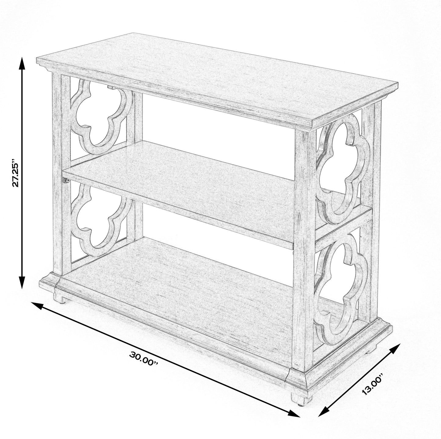 Paloma 2 Shelf 30"W Bookcase in White  9331222