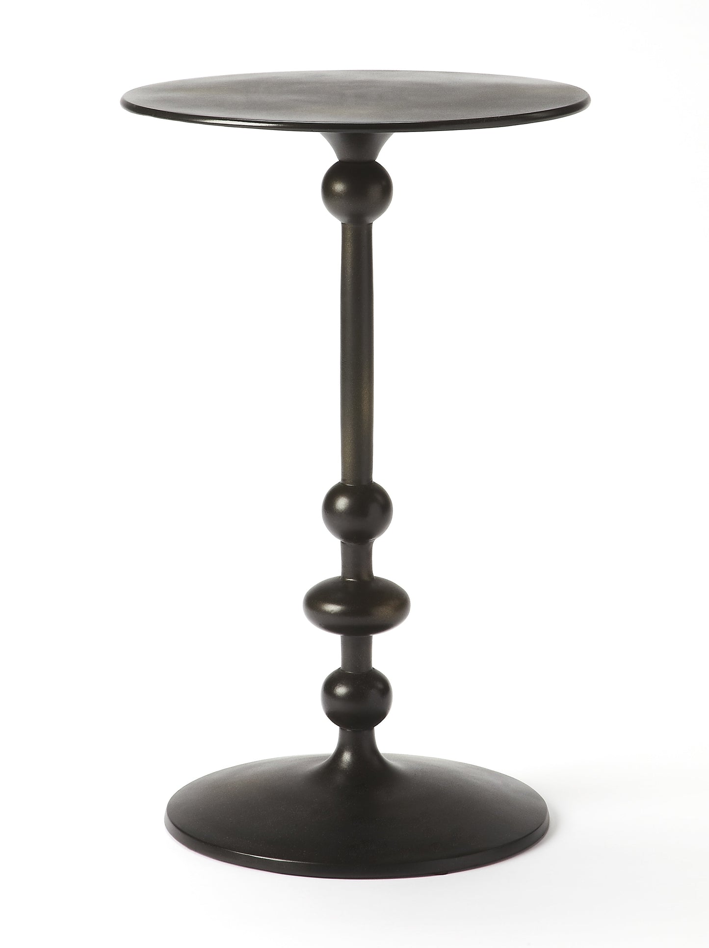 Zora Pedestal Side Table in Black  9340025