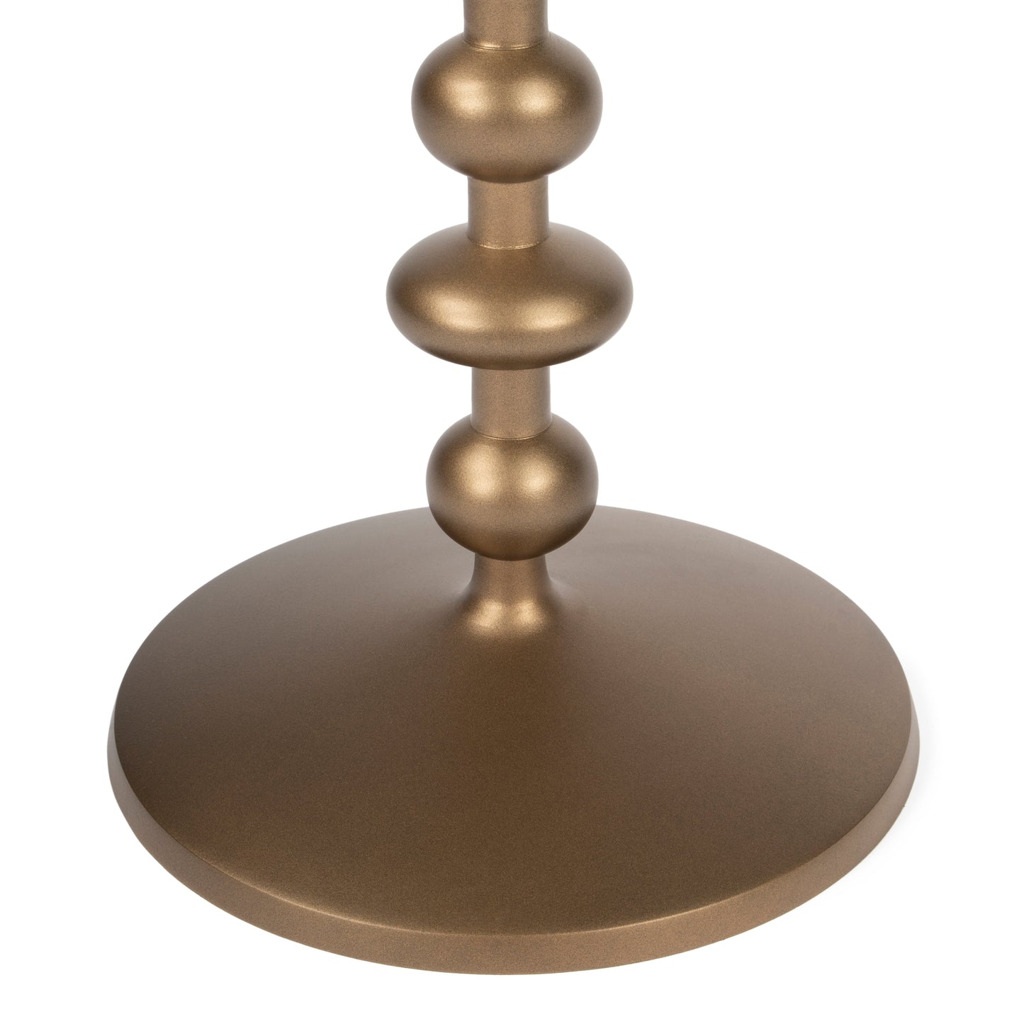 Zora Iron Pedestal Side Table in Bronze  9340392