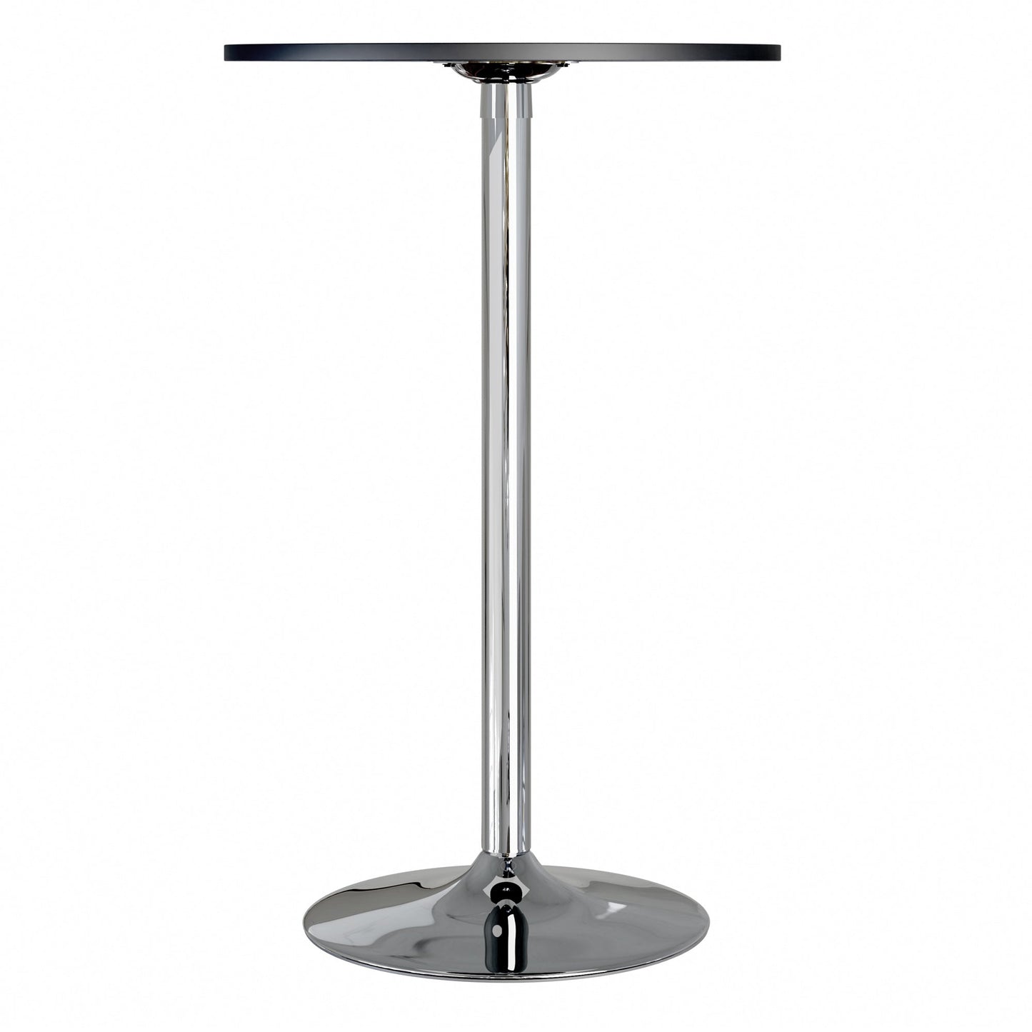 Spectrum 28" Round Pub Table, Black and Chrome