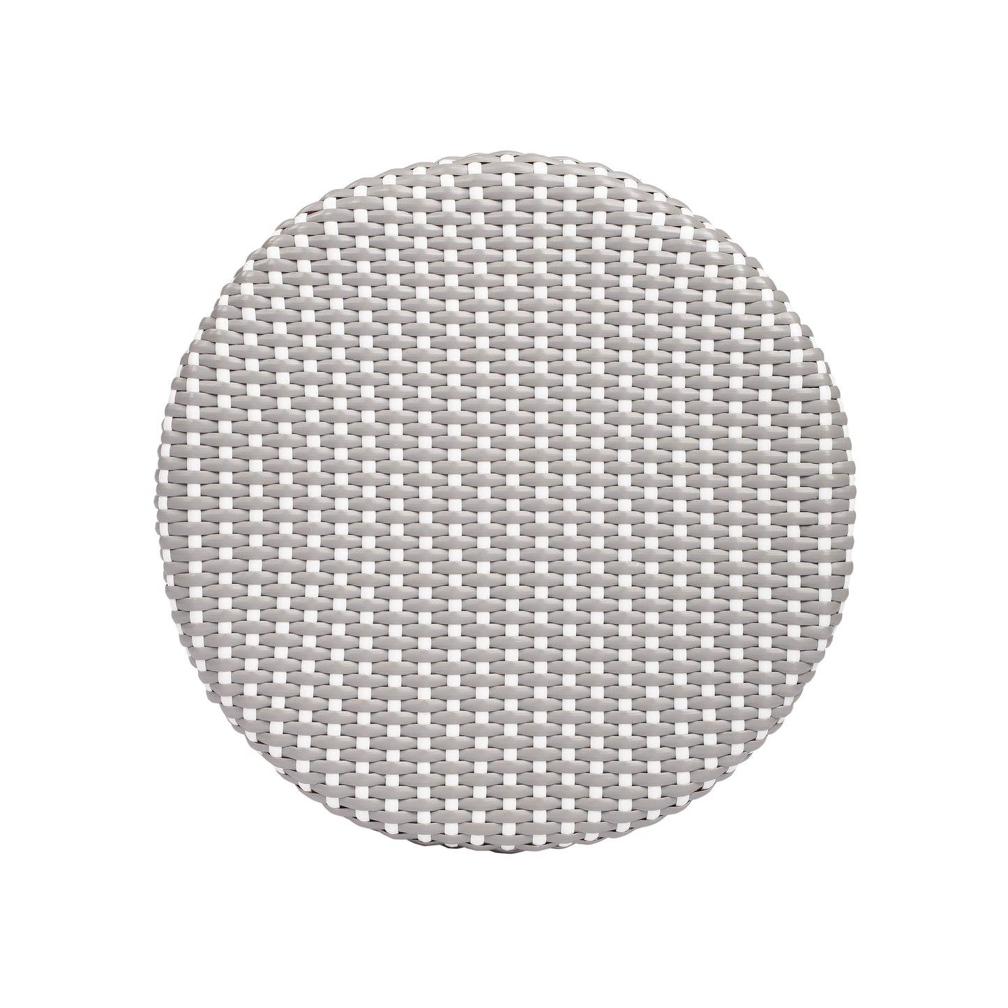 Tobias Rattan Round 24" Counter Stool in Gray and White Dot  9371266