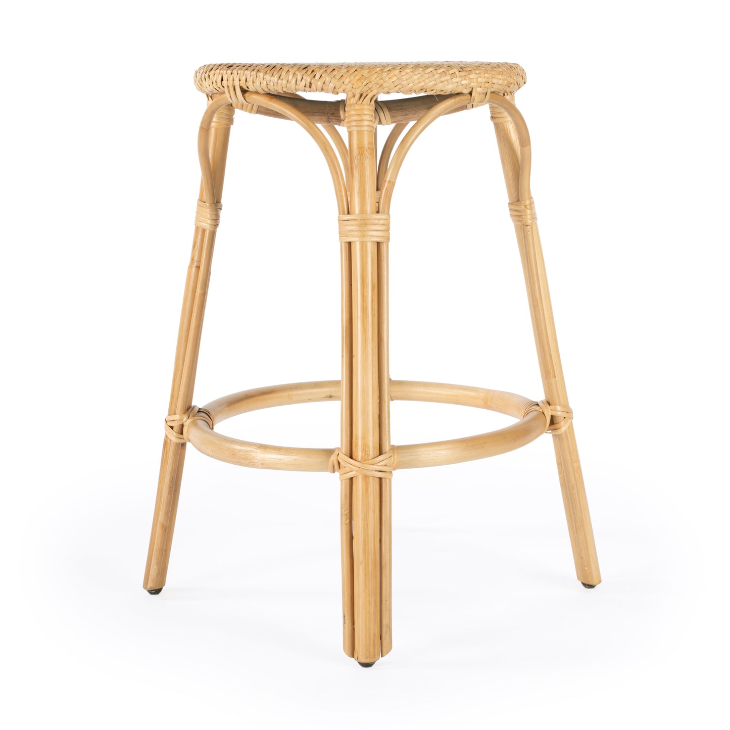 Tobias Rattan Round 24" Counter Stool in Natural  9371404