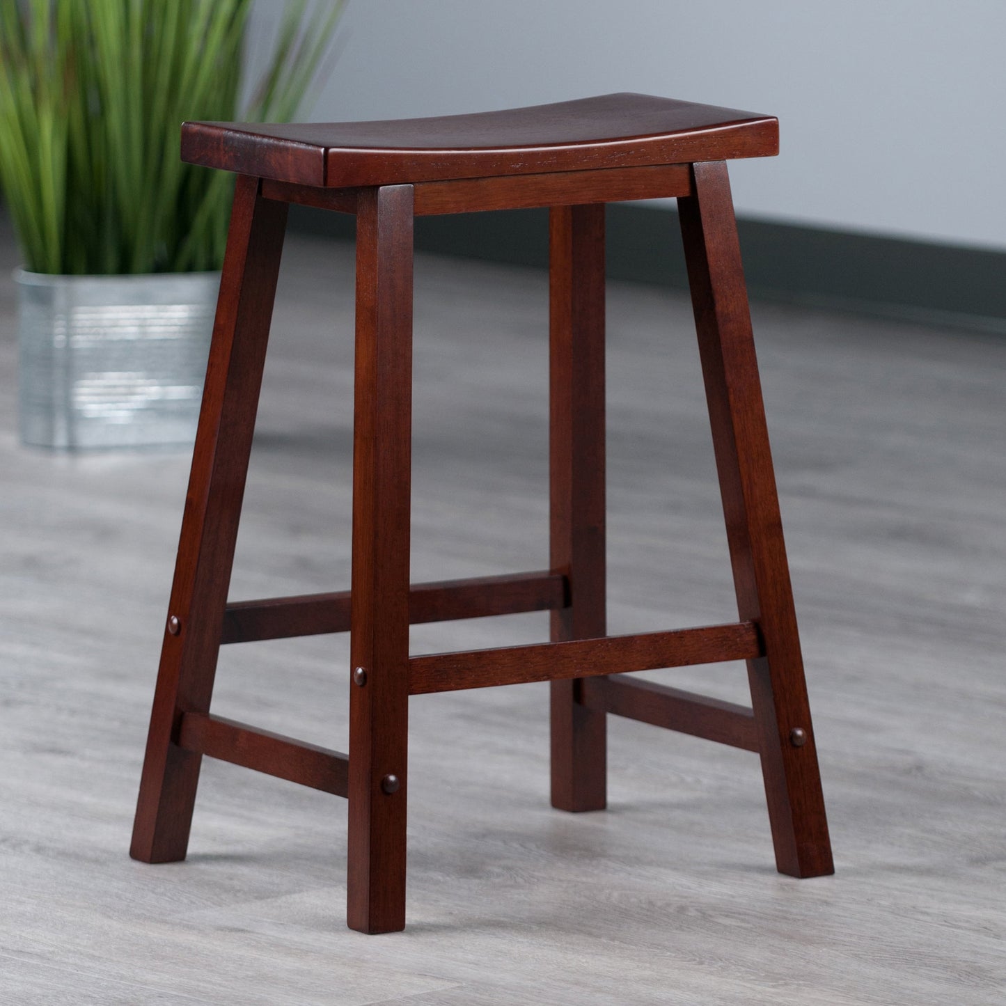 Satori Saddle Seat Counter Stool, Walnut