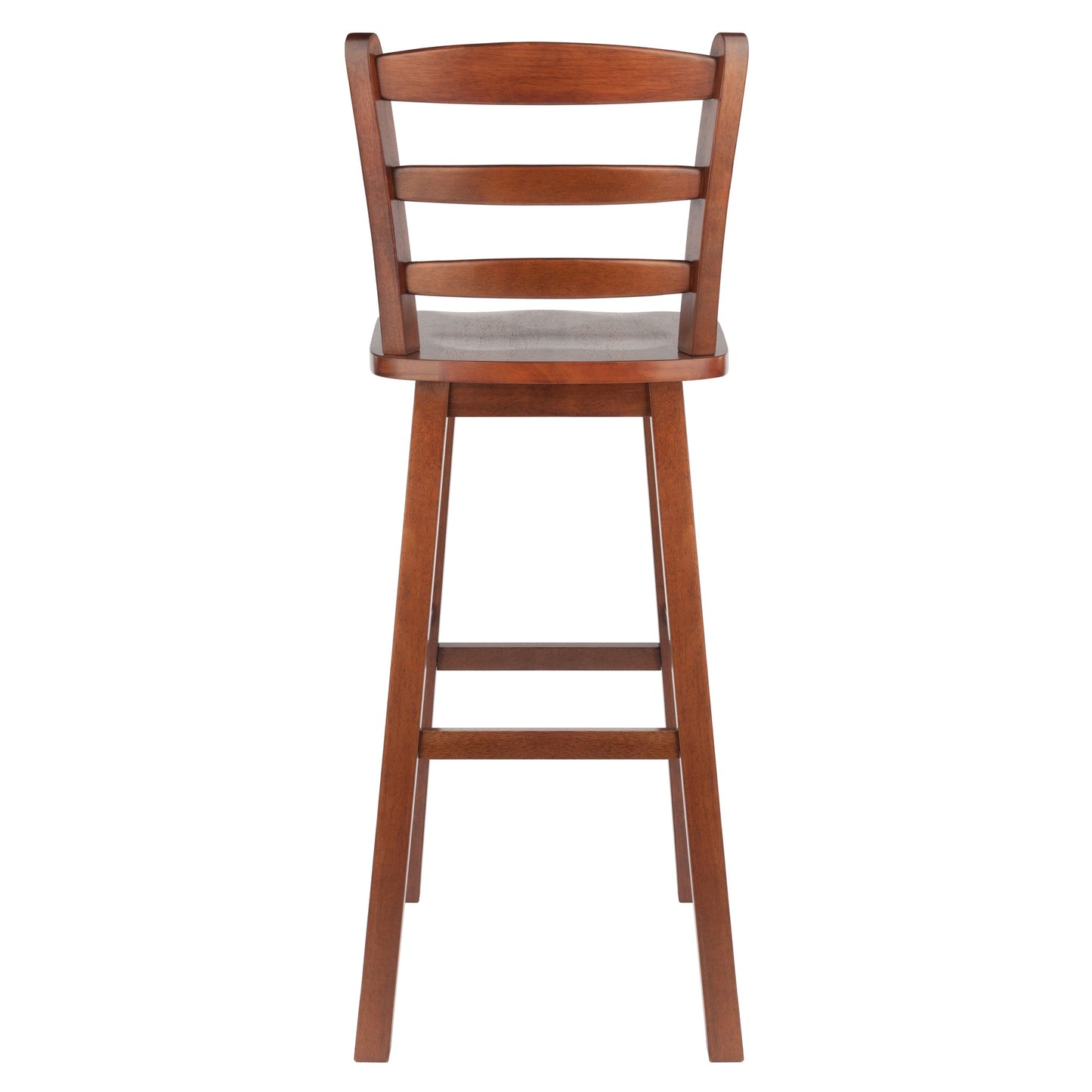 Scalera Ladder-back Swivel Seat Bar Stool, Walnut