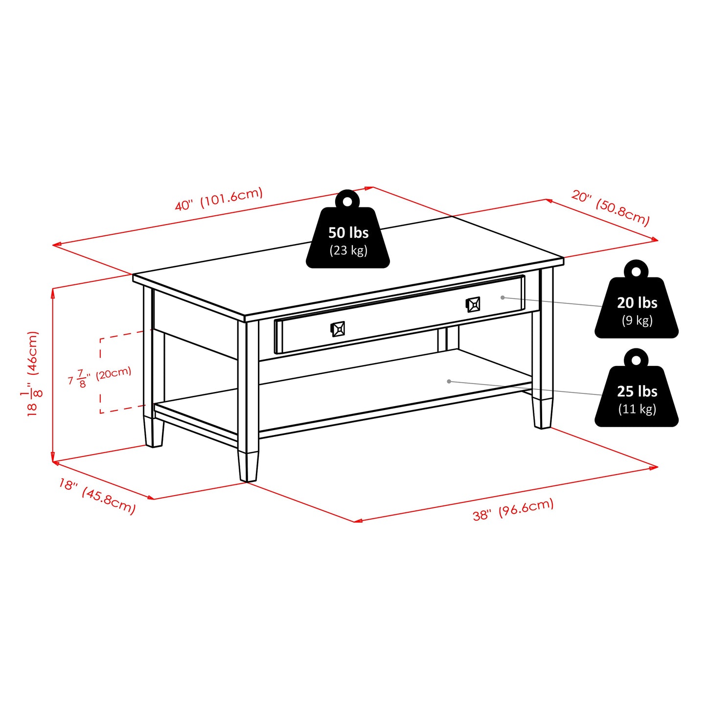 Richmond Coffee Table, Walnut