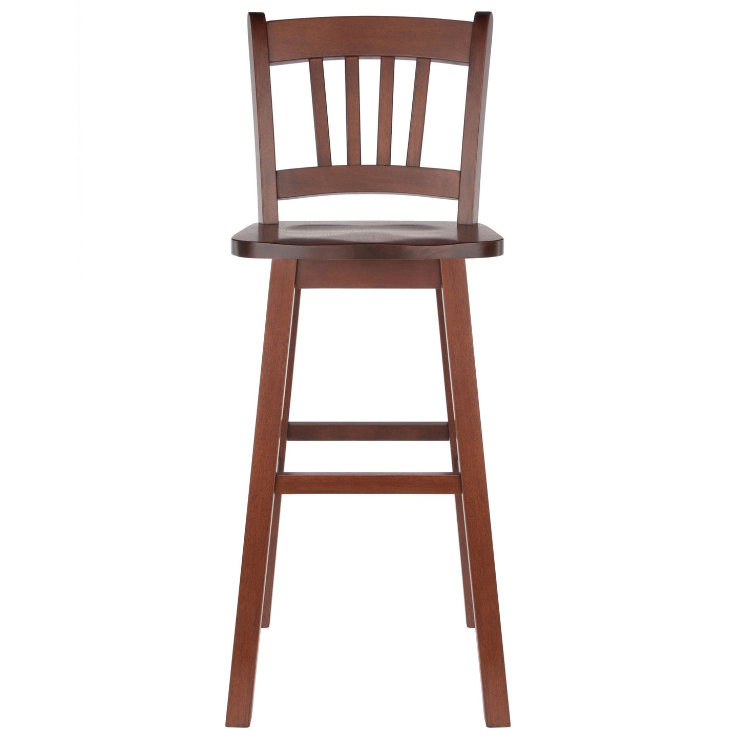 Fina Swivel Seat Bar Stool, Walnut