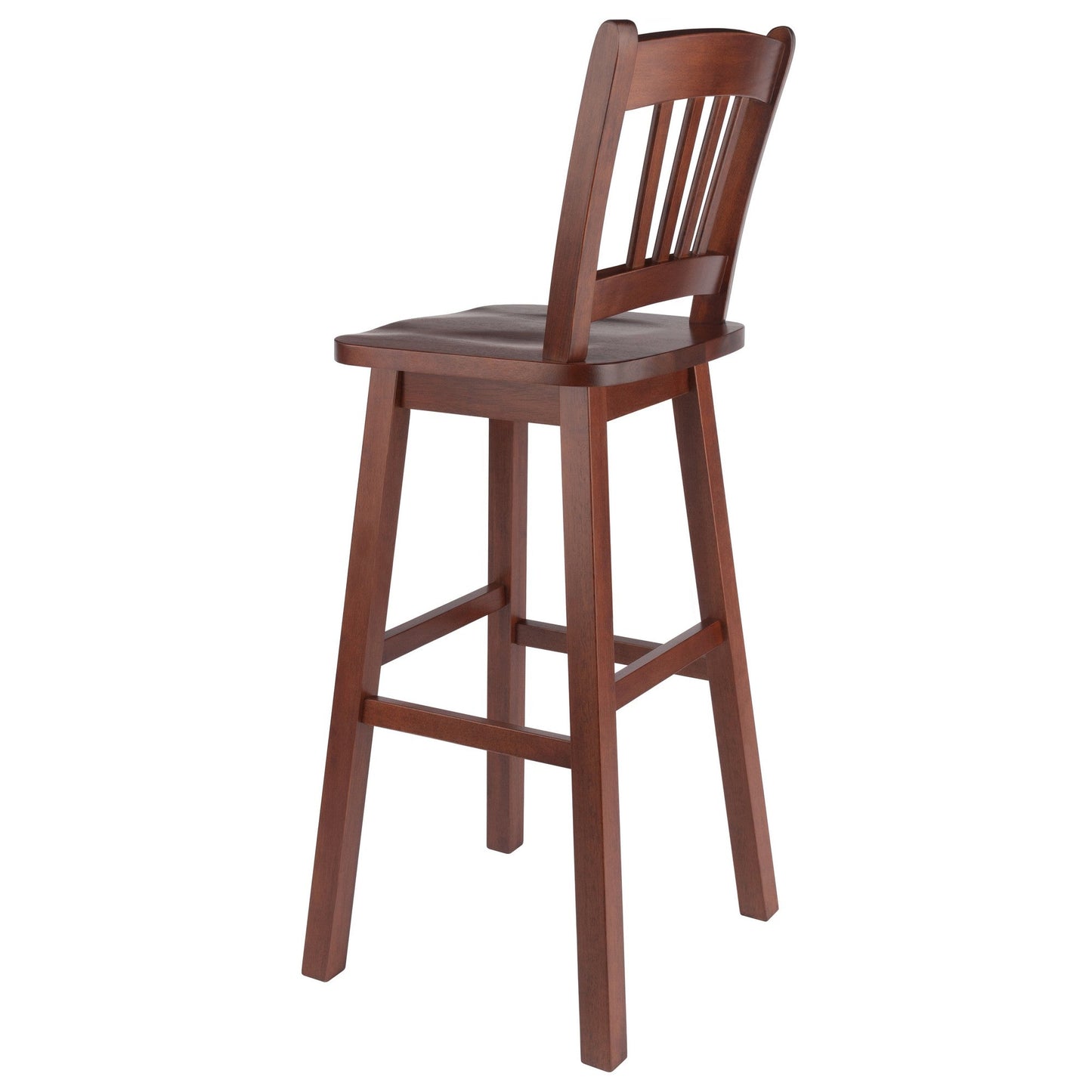 Fina Swivel Seat Bar Stool, Walnut