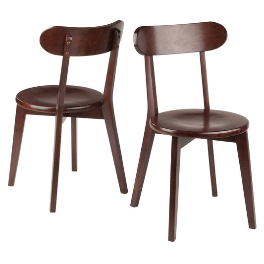 Pauline 2-Pc H-Leg Chair Set, Walnut