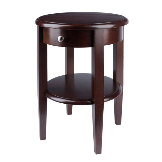 Concord Round End Table, Walnut