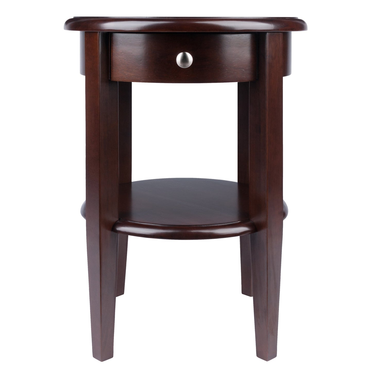 Concord Round End Table, Walnut