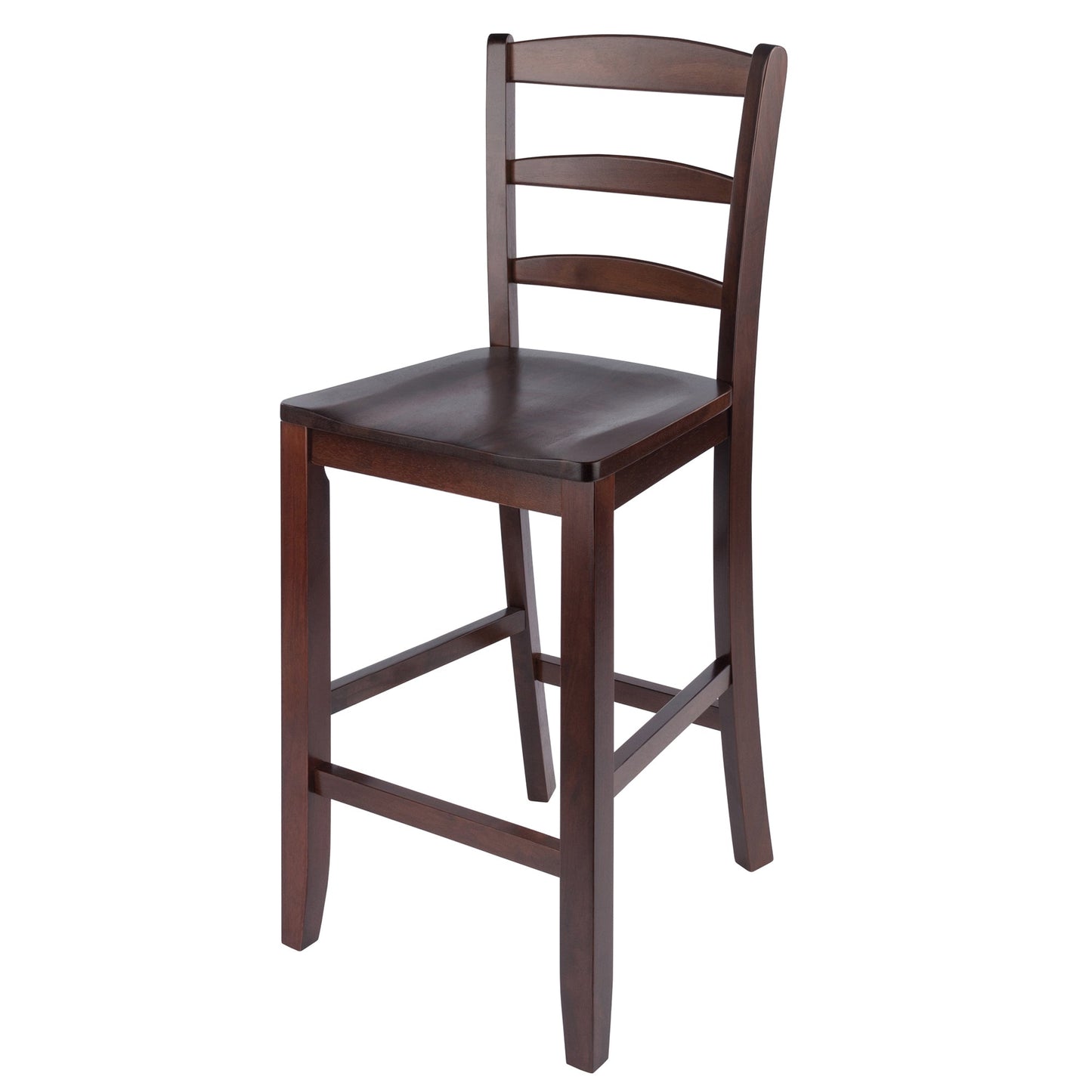 Benjamin 2-Pc Ladder-back Counter Stool Set, Walnut