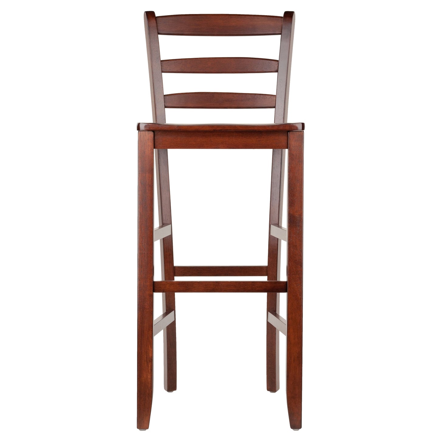 Benjamin 2-Pc Ladder-back Bar Stool Set, Walnut