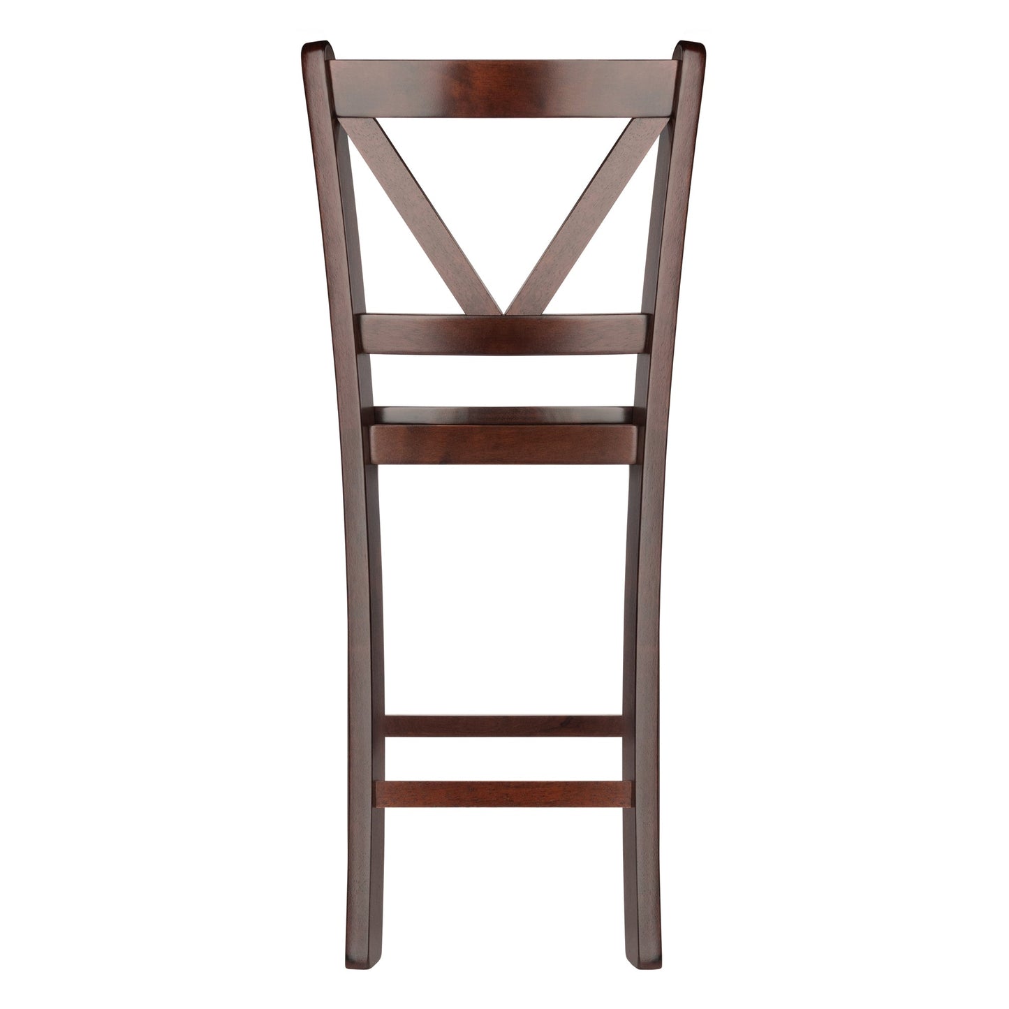 Victor 2-Pc V-back Counter Stool Set, Walnut