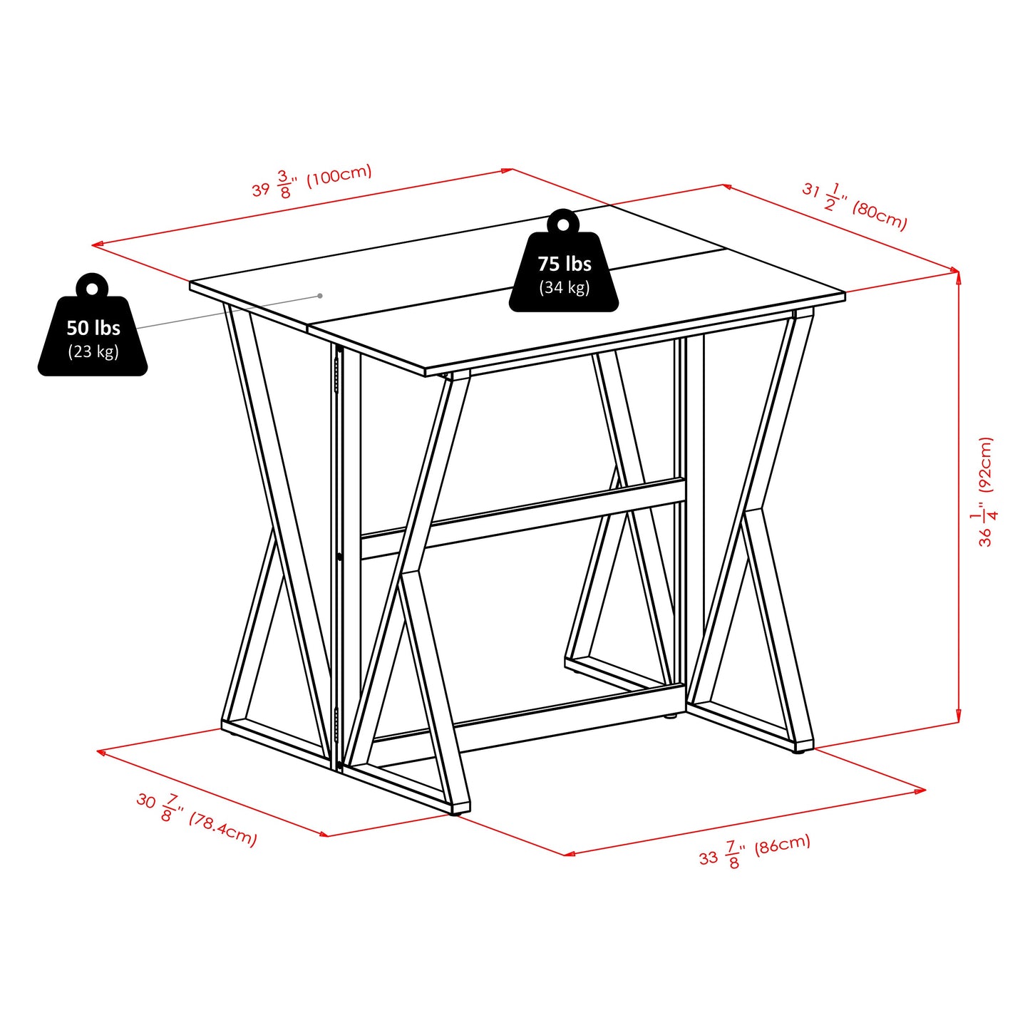 Harrington 3-Pc Drop Leaf High Table with Cushion Seat Counter Stools, Walnut and Espresso