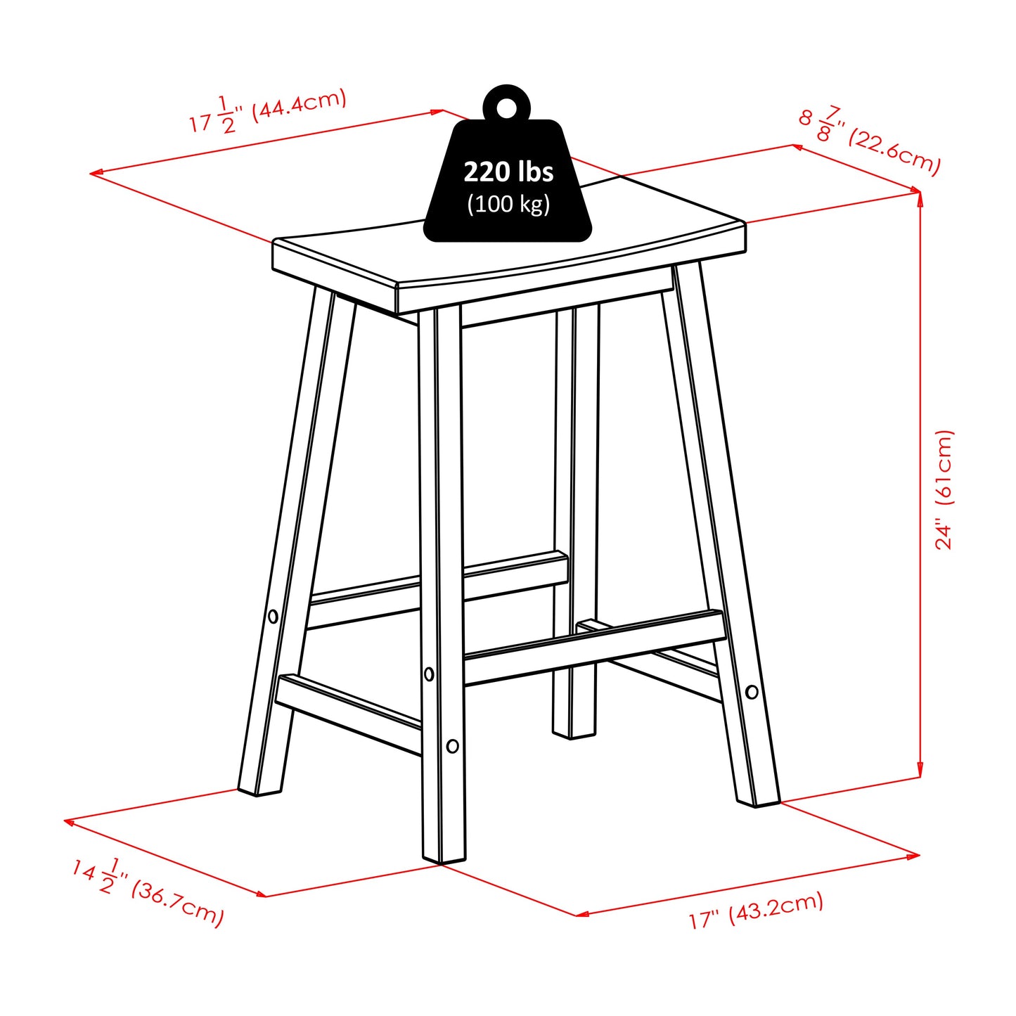 Orlando 3-Pc High Table with Saddle Seat Counter Stools, Walnut