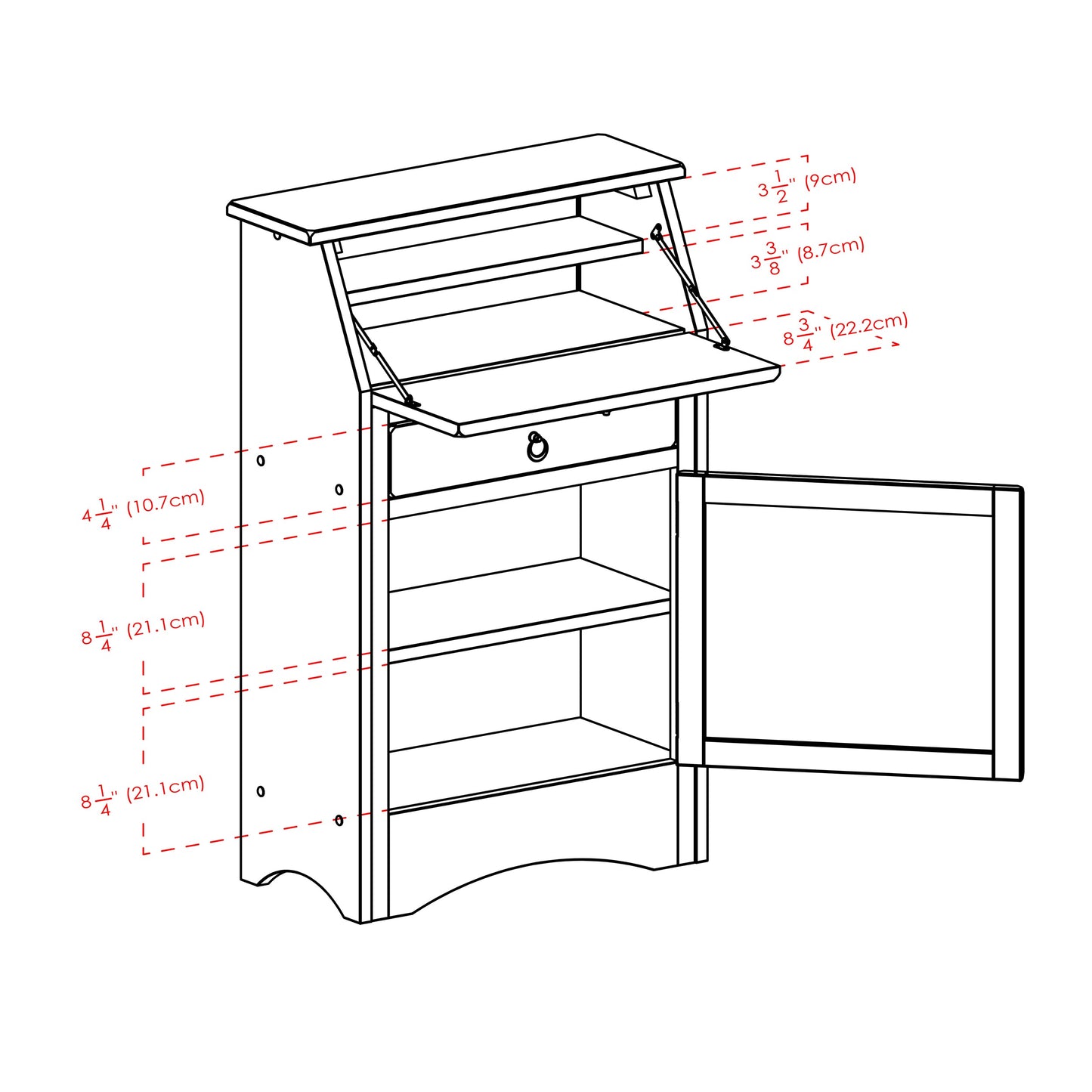 Regalia Secretary Desk, Walnut