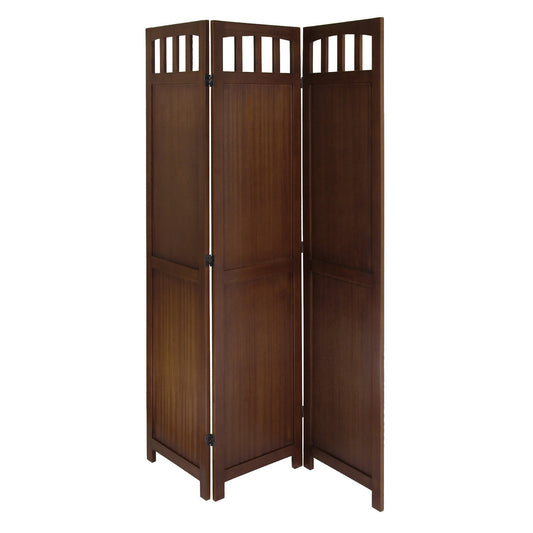 William Folding Screen Divider, Walnut