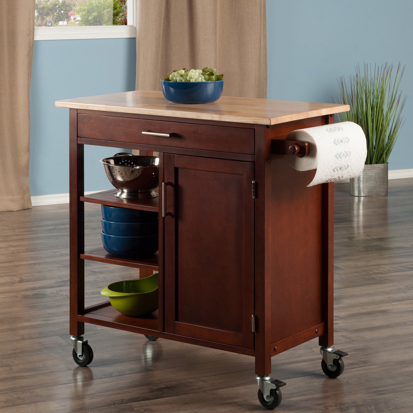 Marissa Kitchen Cart, Walnut