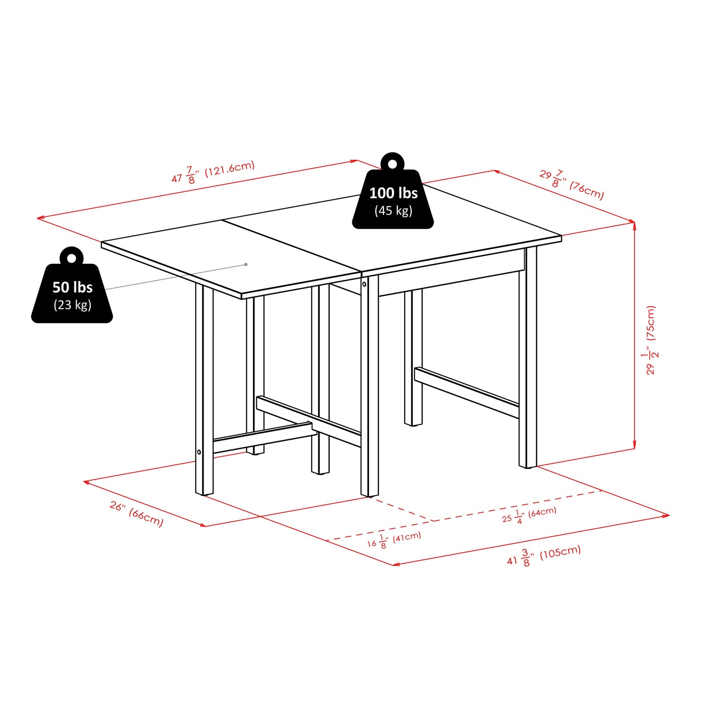 Lynden 5-Pc Dining Table with Ladder-back Chairs, Walnut