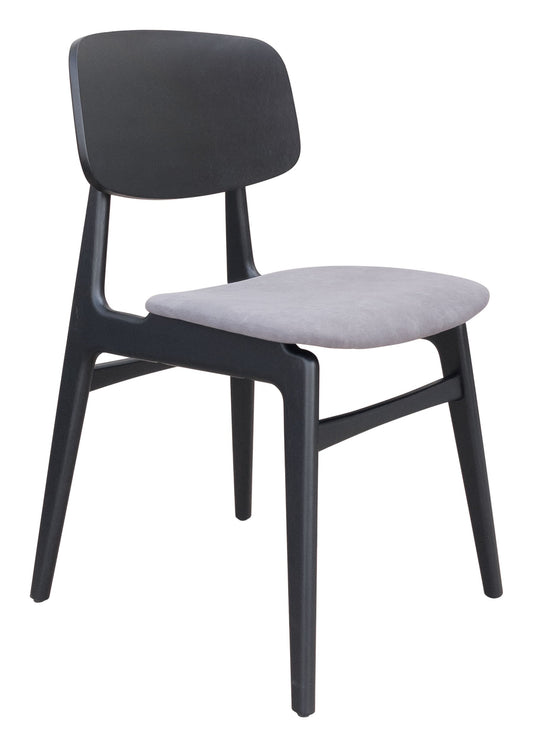 Othello Dining Chair (Set of 2) Gray & Black