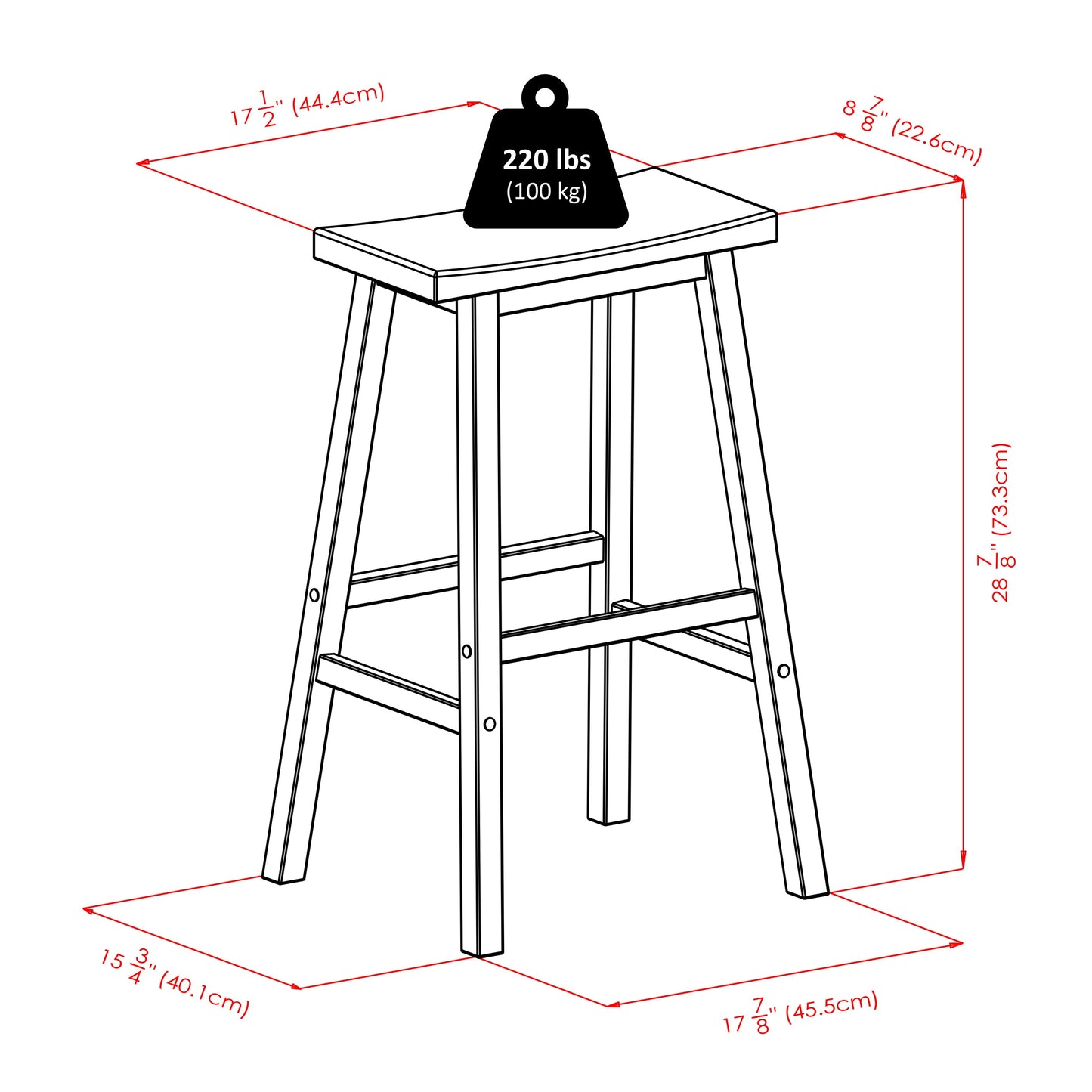 Parkland 5-Pc High Table with Saddle Seat Bar Stools, Walnut