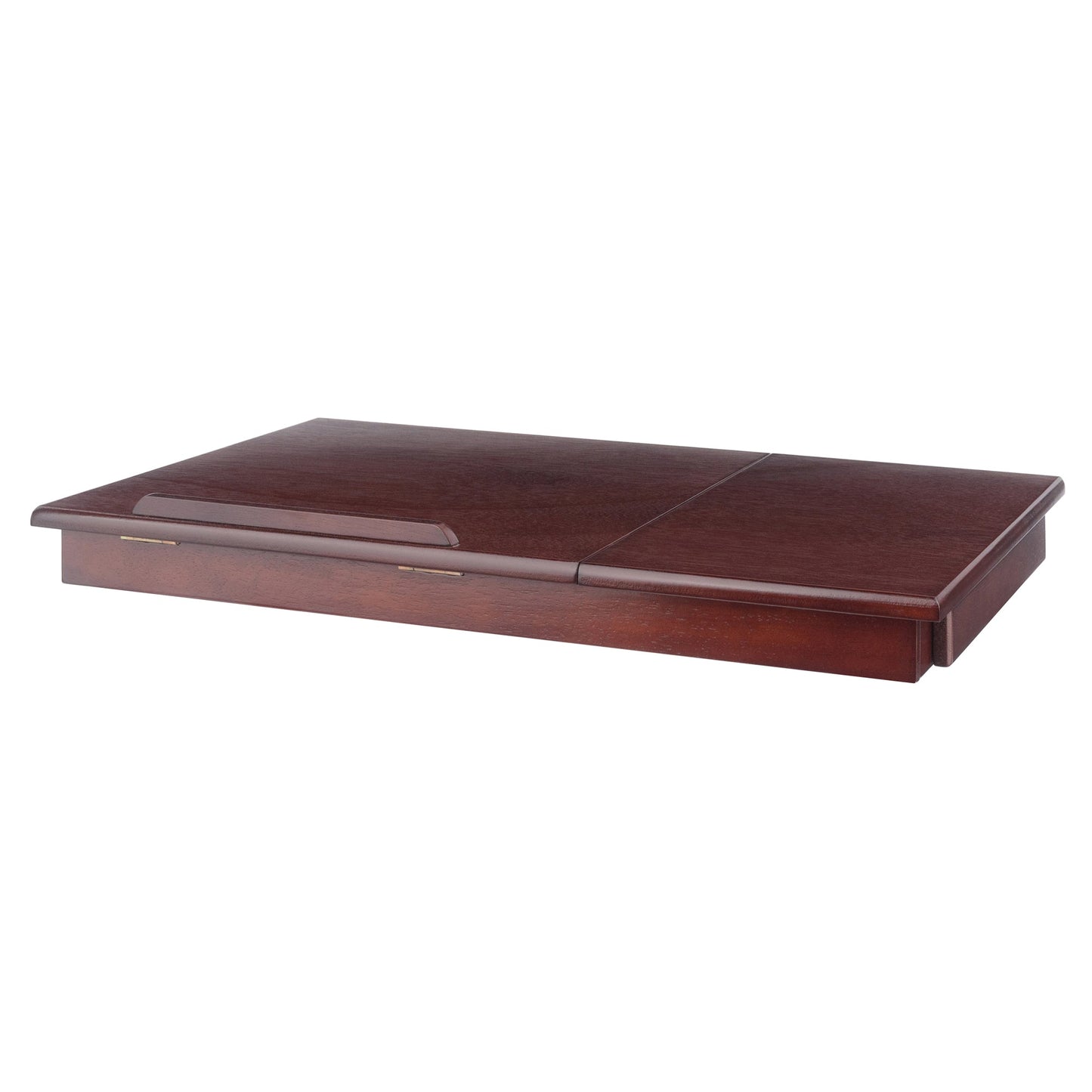 Alden Flip Top Desk, Tray with Drawer, Walnut