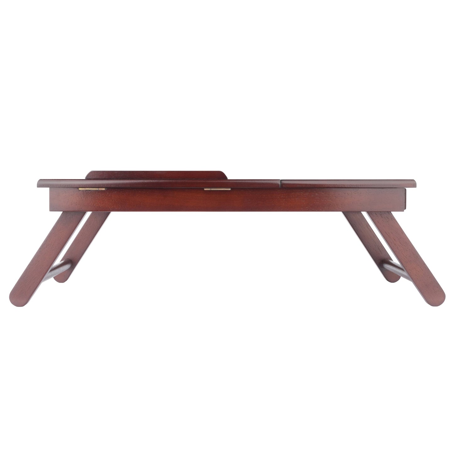 Alden Flip Top Desk, Tray with Drawer, Walnut