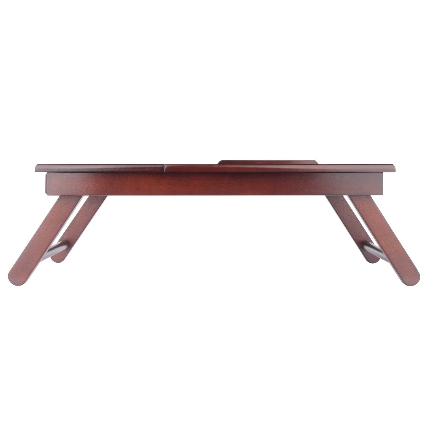 Alden Flip Top Desk, Tray with Drawer, Walnut