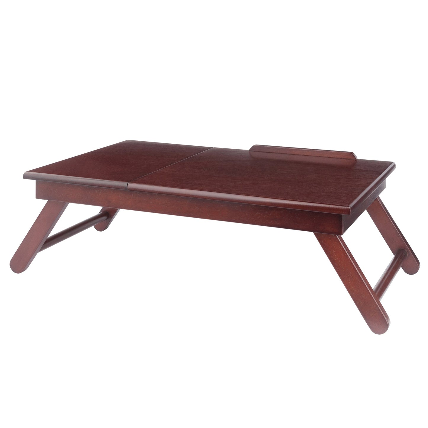 Alden Flip Top Desk, Tray with Drawer, Walnut