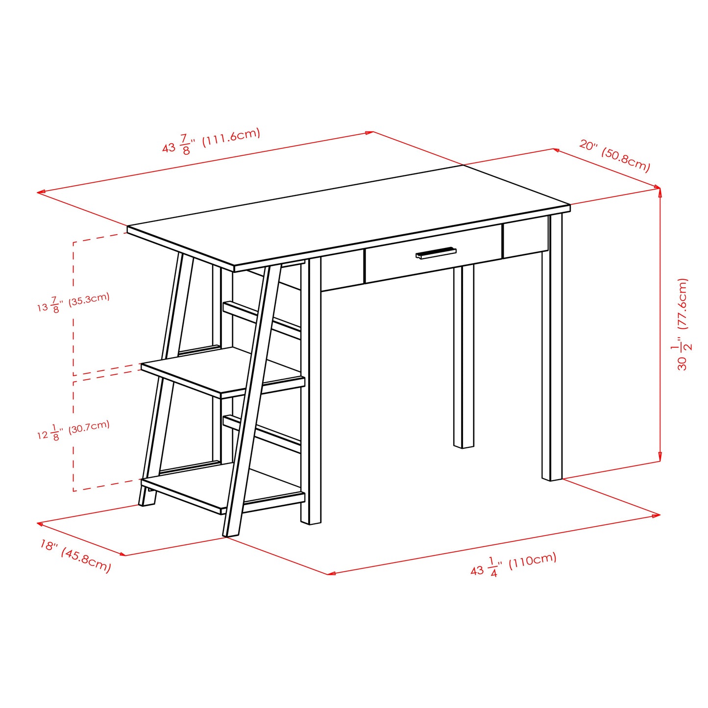 Aldric Writing Desk, Walnut