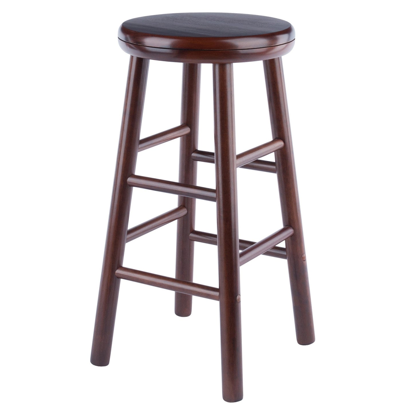 Shelby 2-Pc Swivel Seat Counter Stool Set, Walnut