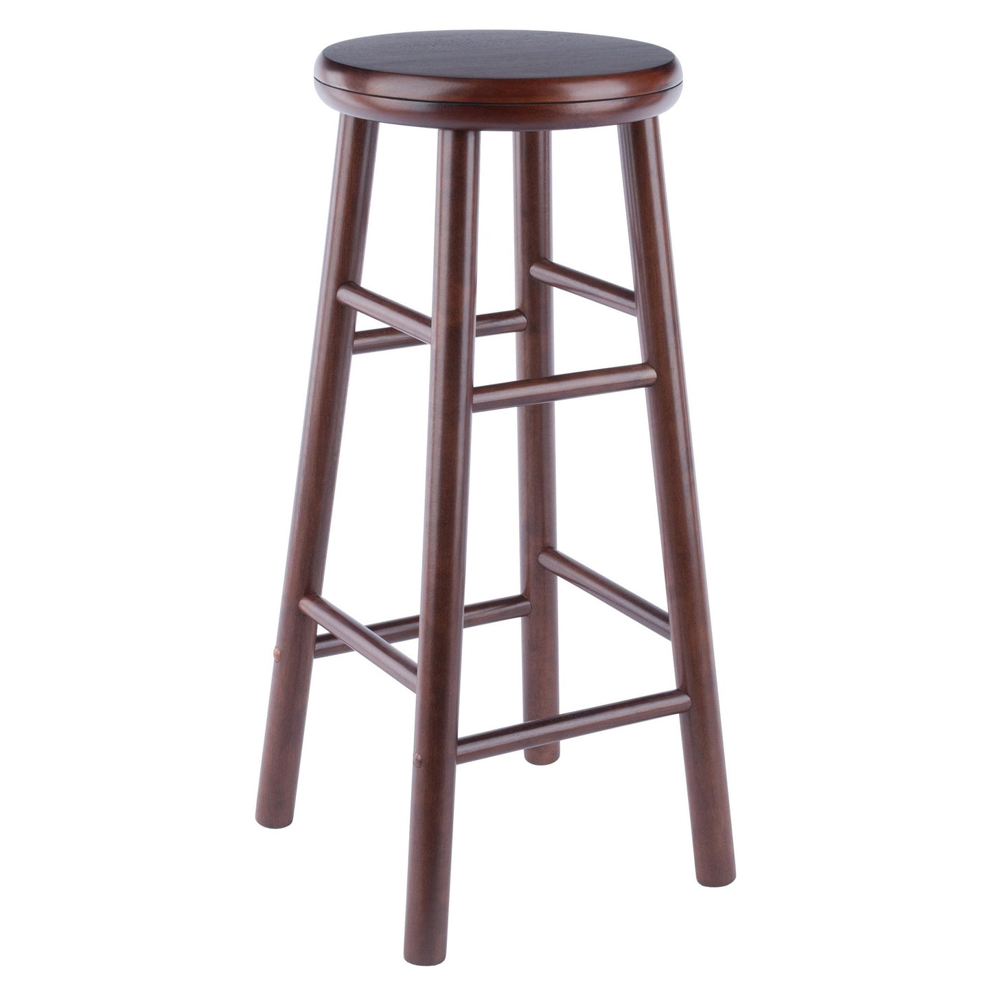 Shelby 2-Pc Swivel Seat Bar Stool Set, Walnut