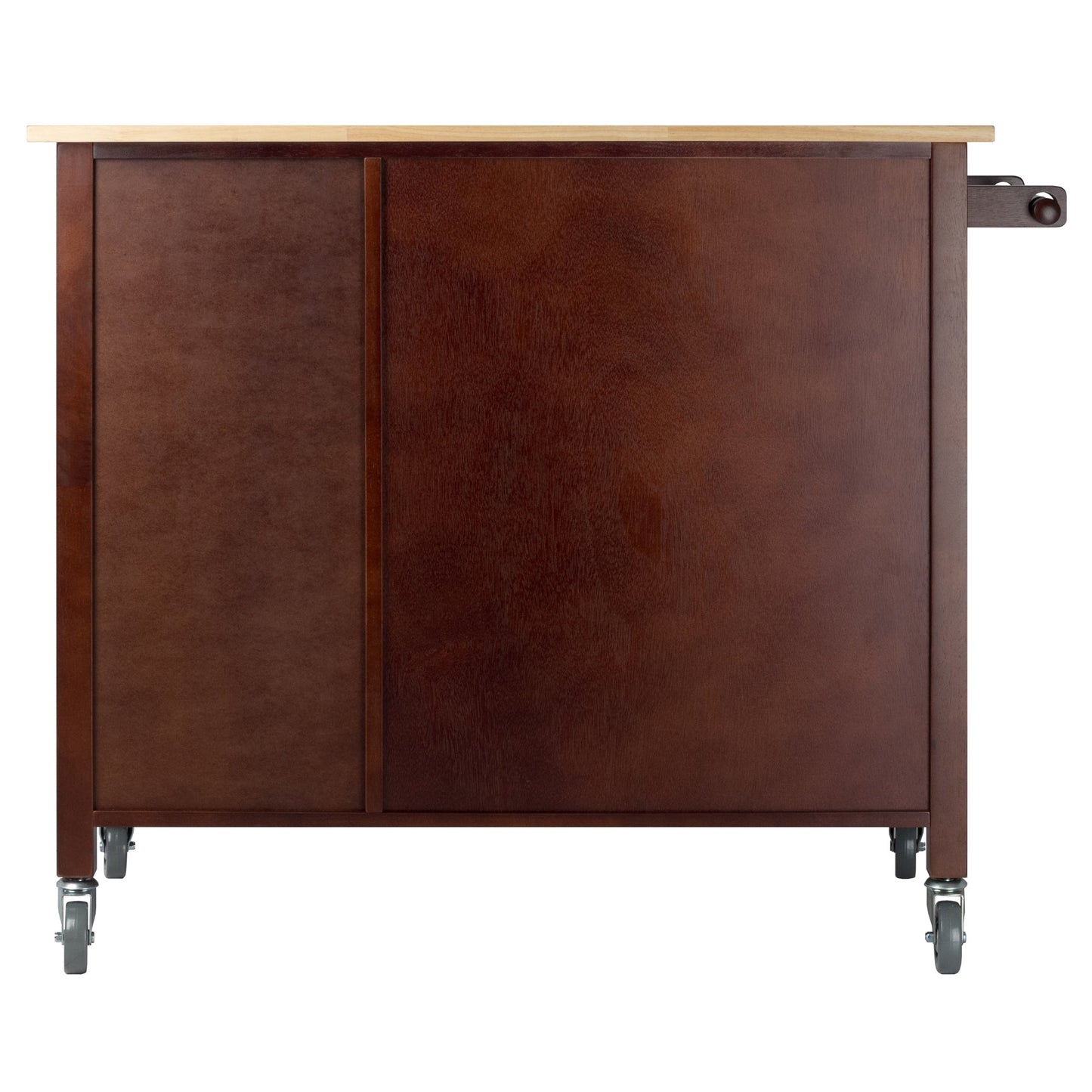 Mabel Utility Kitchen Cart, Walnut and Natural